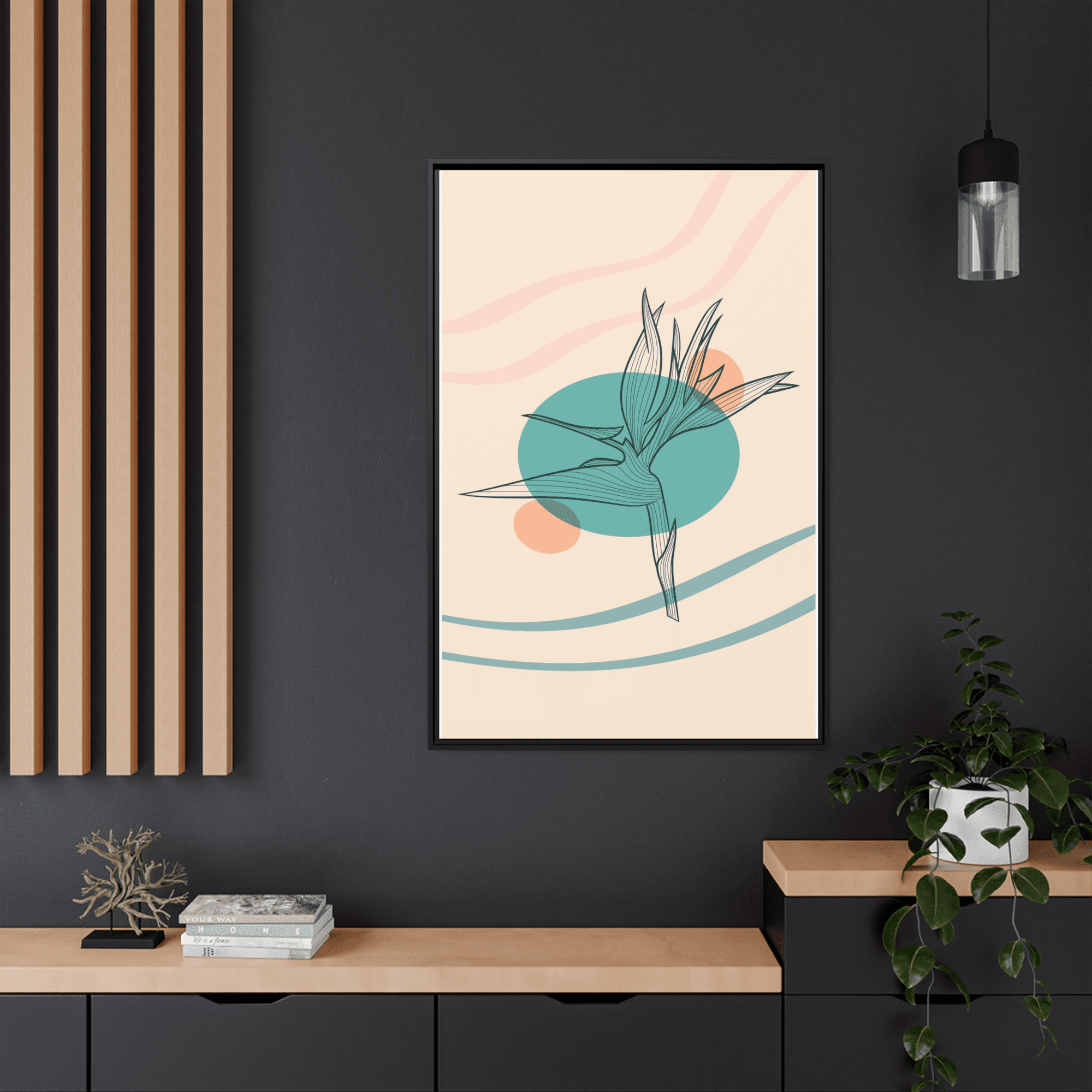 Abstract Minimalist Minimalist Beauty: Wall Art Print on Canvas for Elegant Home Decor