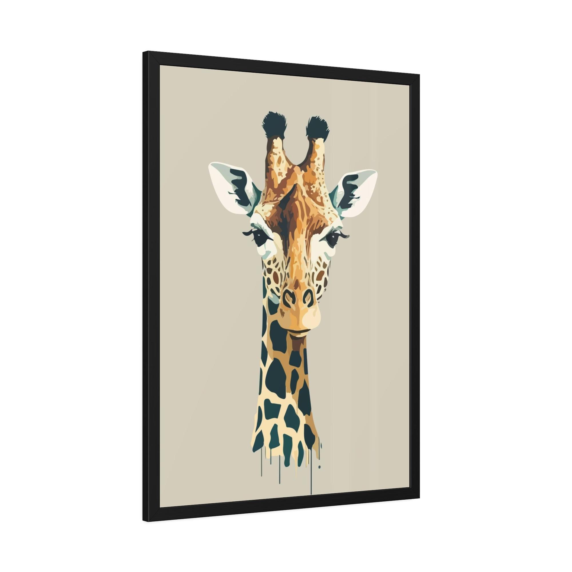 Giraffes Graceful Giraffe: A Beautifully Rendered Artwork on Canvas & Poster