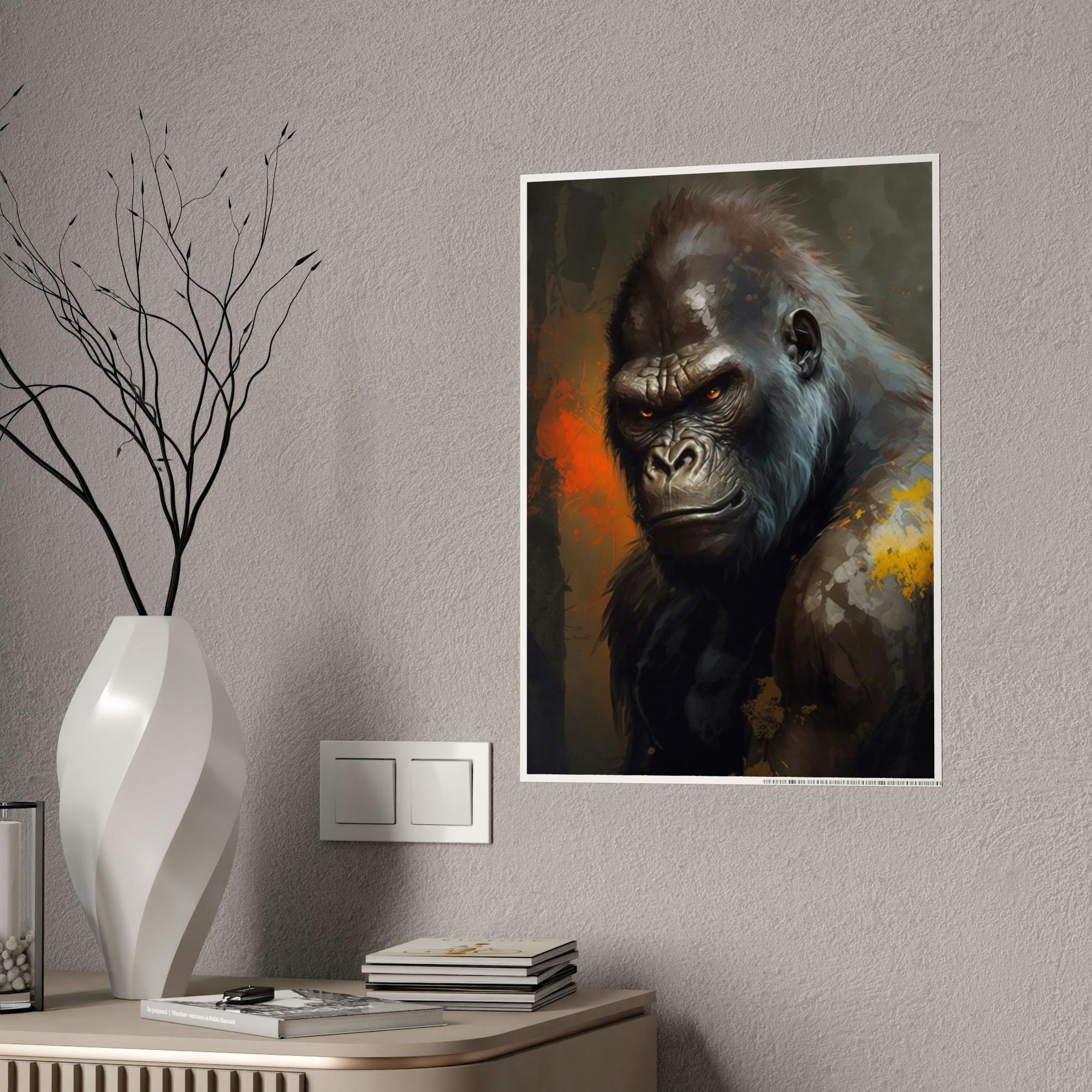 Gorillas Guardian of the Forest: Canvas Artwork of Gorilla in the Wild
