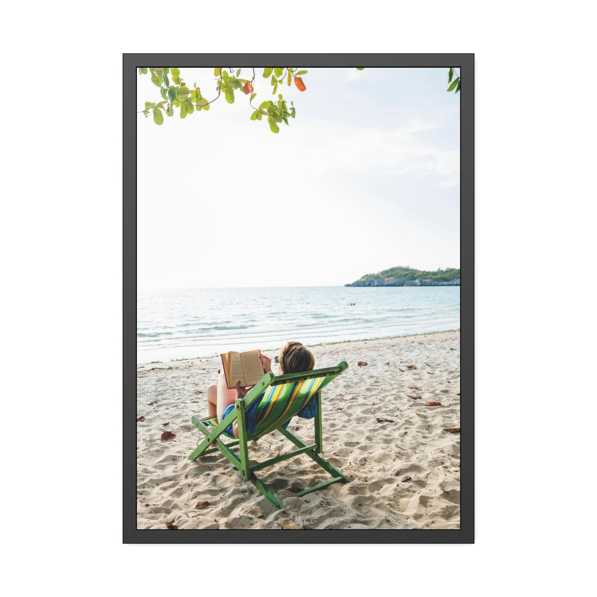 Relax Serene Solitude: A Relaxing Wall Art on Framed Canvas