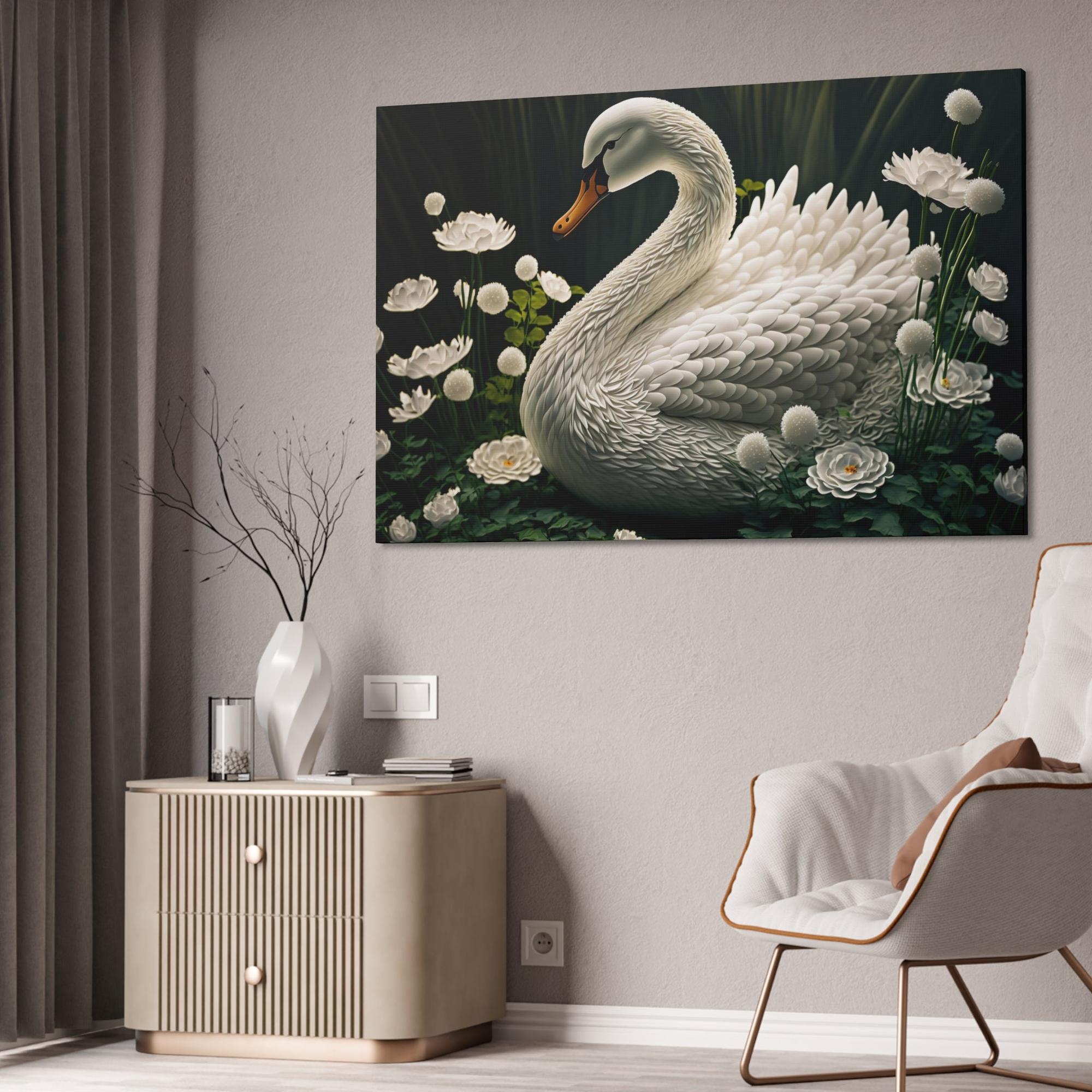 Swans Graceful Elegance: Wall Art Celebrating the Beauty and Poise of Swan