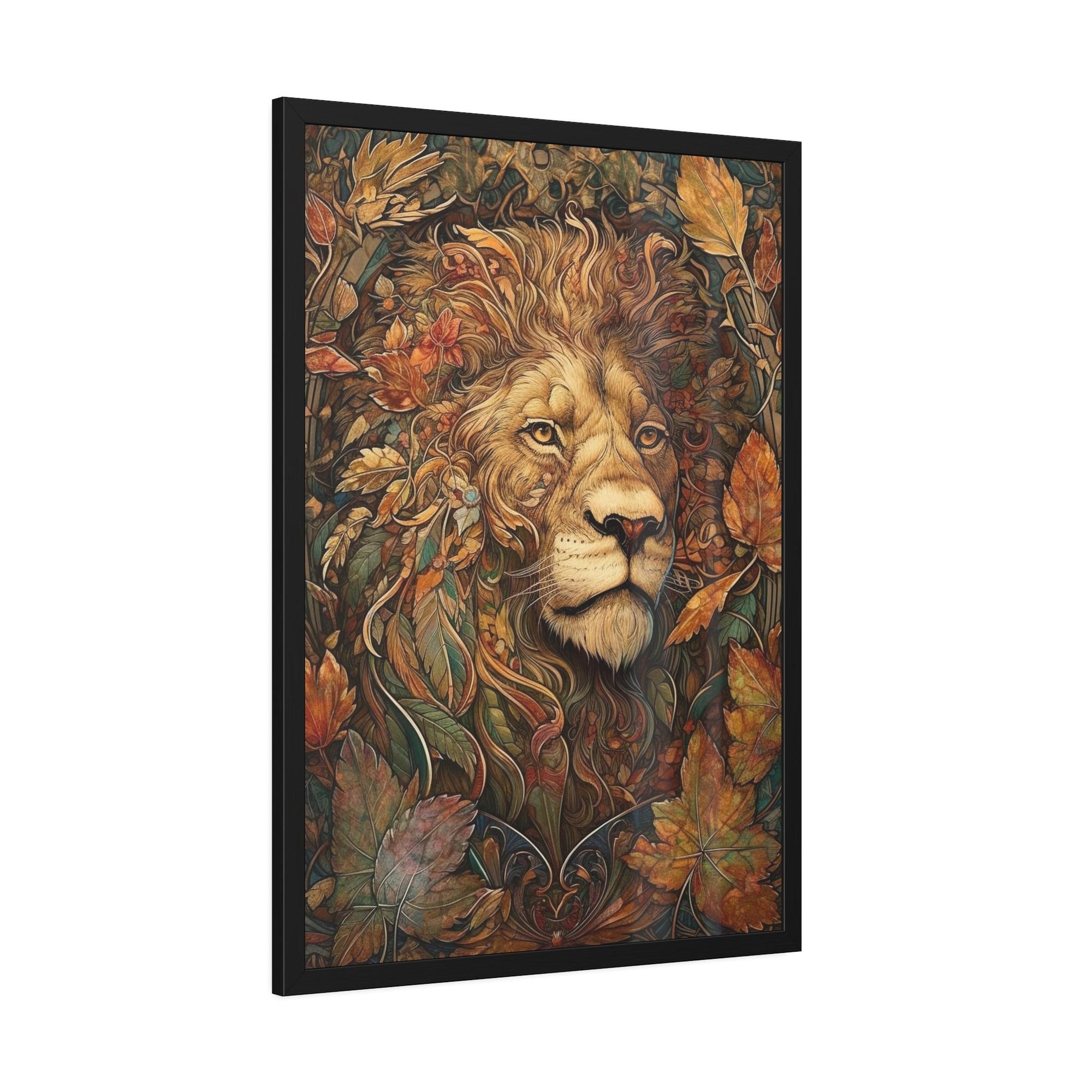 Lions Roaring Beauty: Natural Canvas Print of the Magnificent Lion