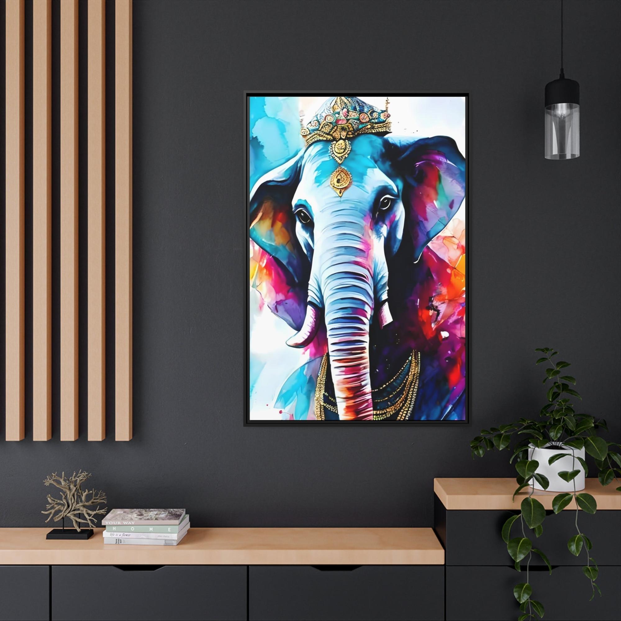 Elephants Safari Adventure: Artistic Print on Canvas of Elephant