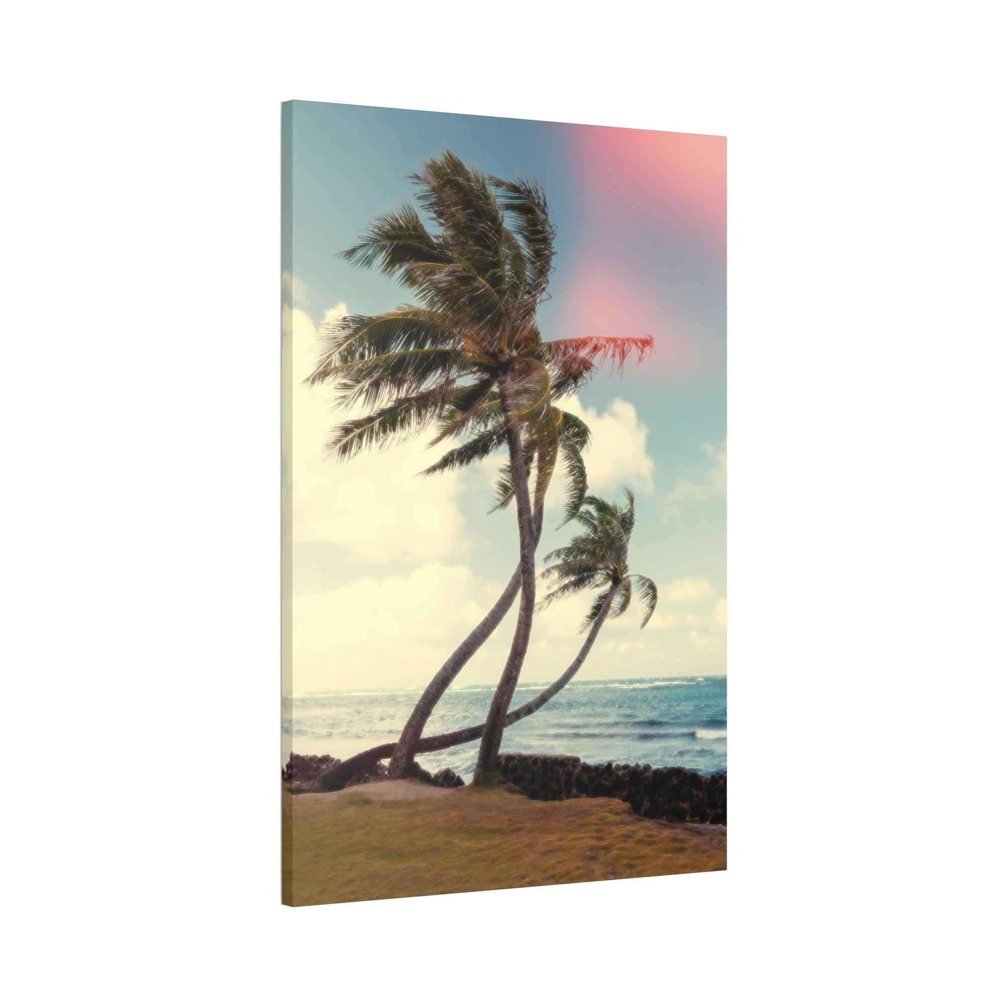 Island Beach Coastal Serenity: Natural Canvas Art of a Calm Island Beach