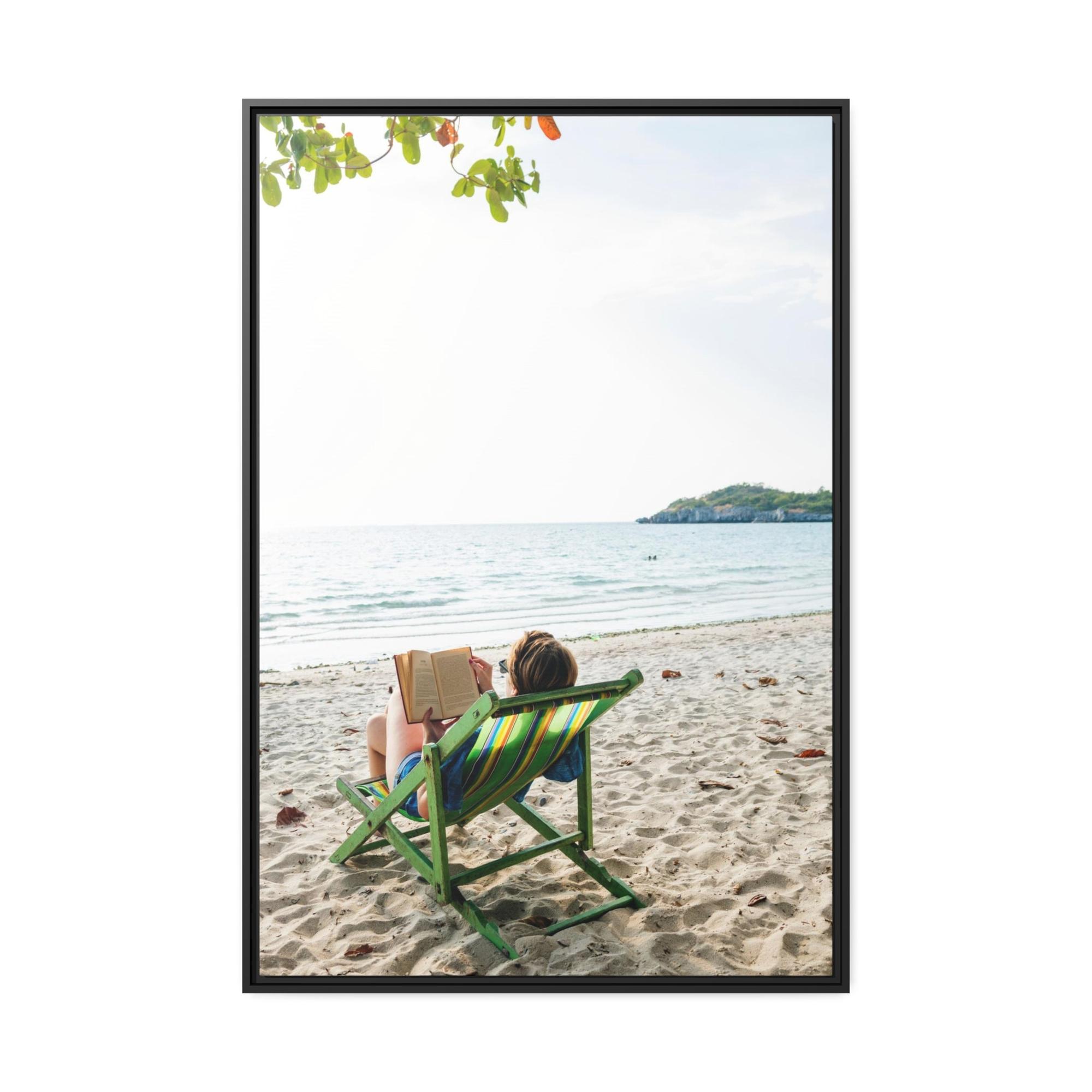 Relax Serene Solitude: A Relaxing Wall Art on Framed Canvas
