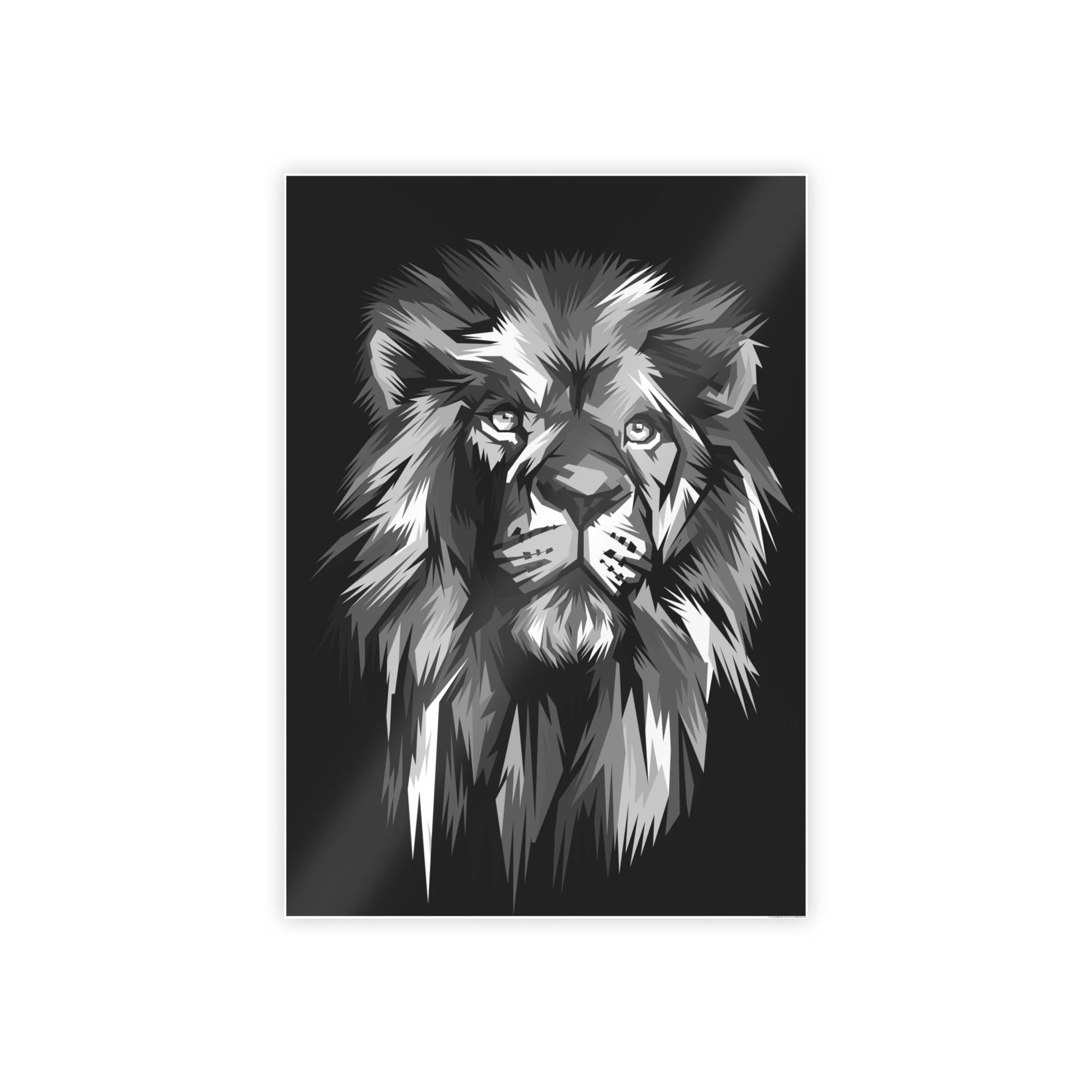 Lions The Lion's Crown: Framed Poster of the King of the Jungle