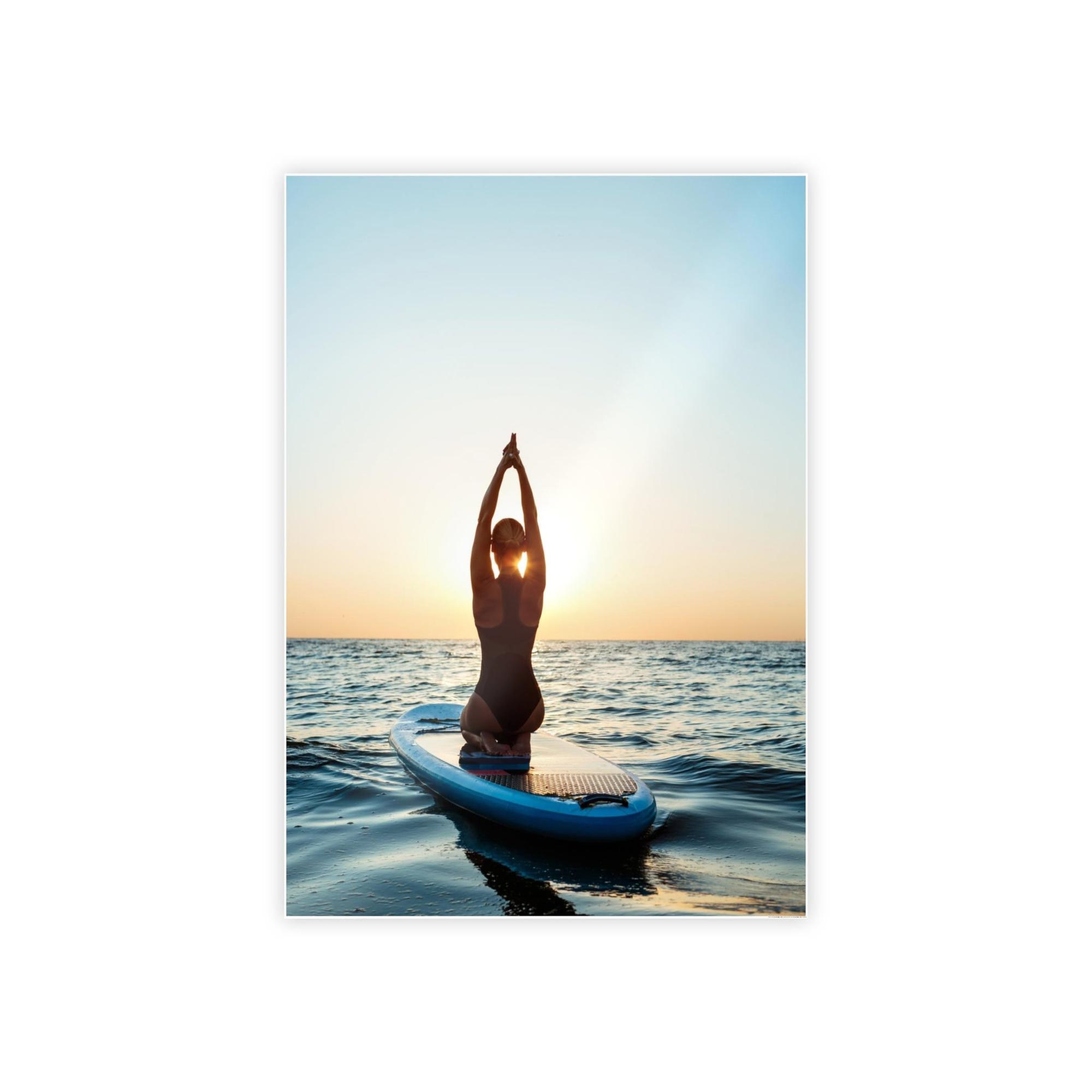 Relax Find Your Peace: Wall Art of a Relaxing Sunset on Natural Canvas