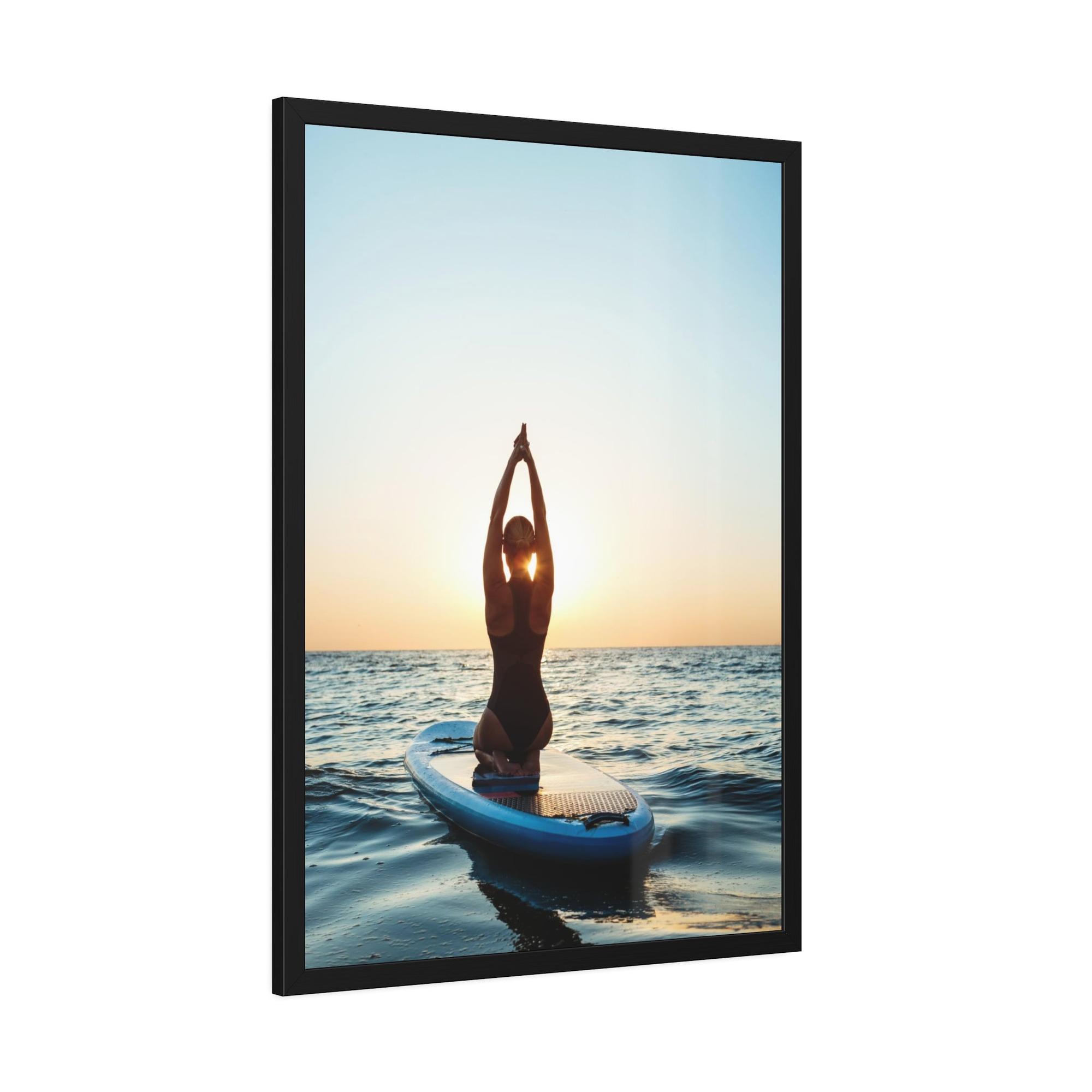 Relax Find Your Peace: Wall Art of a Relaxing Sunset on Natural Canvas