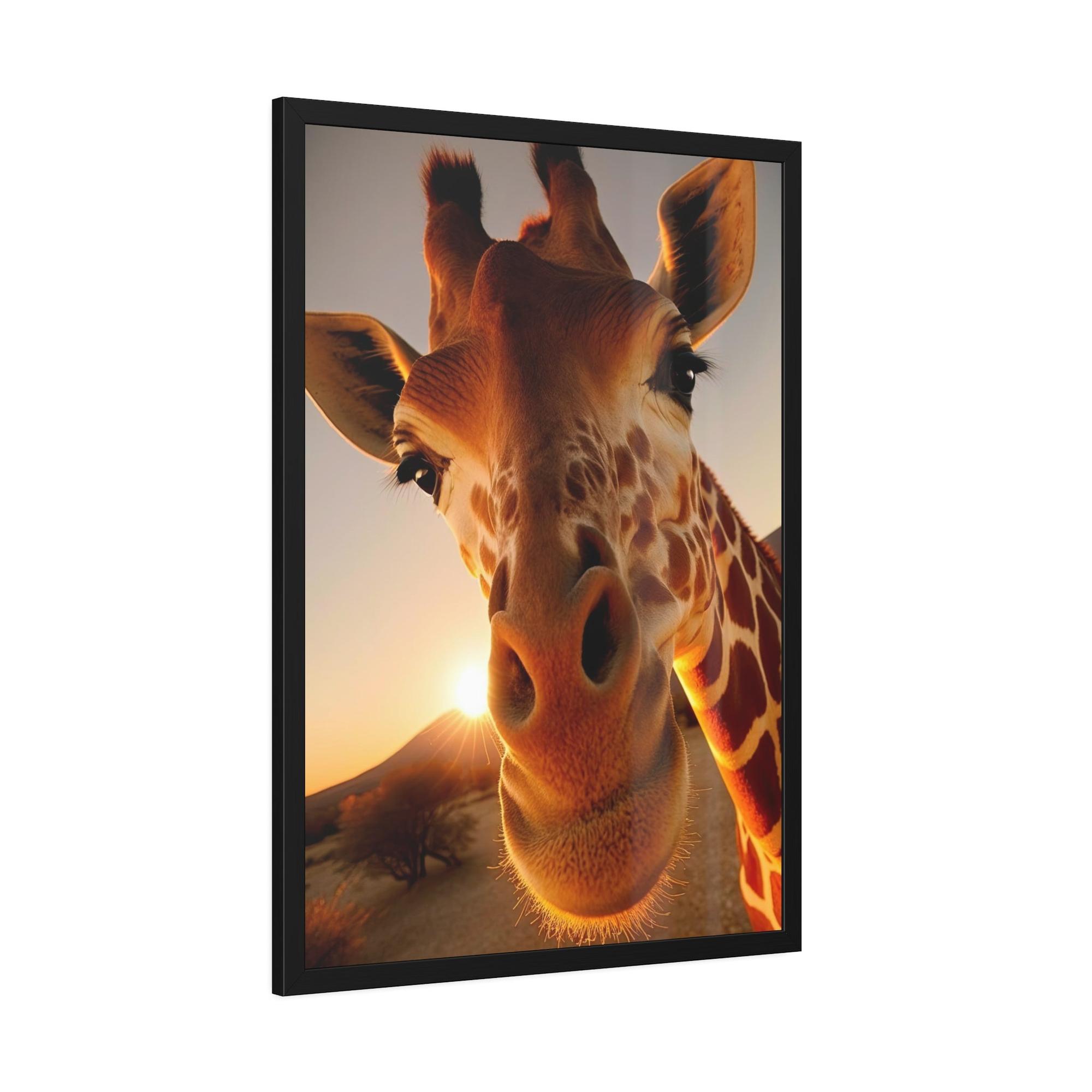 Giraffes Spotted Wonder: Canvas Wall Art Featuring a Close-Up of a Giraffe's Unique Pattern