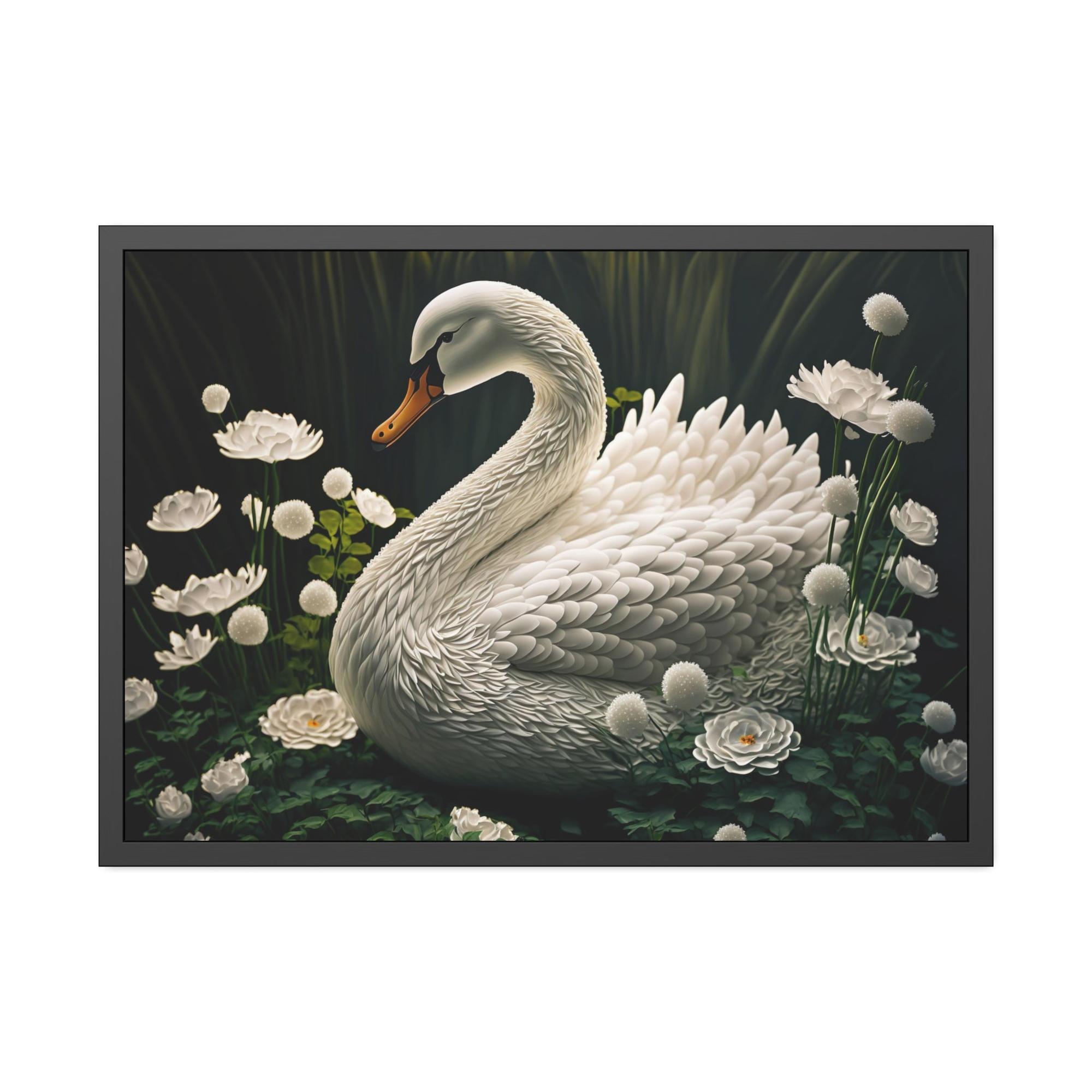 Swans Graceful Elegance: Wall Art Celebrating the Beauty and Poise of Swan