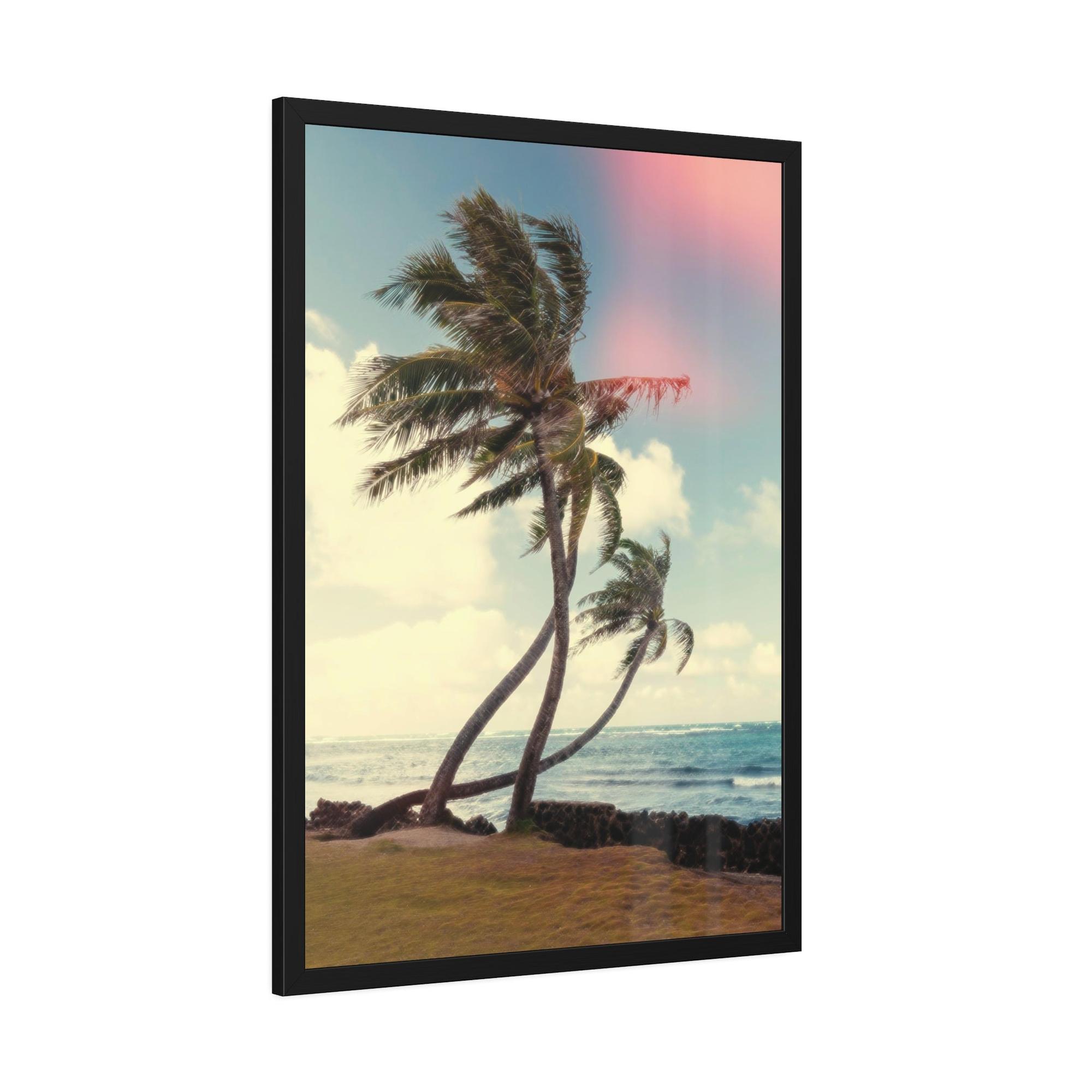 Island Beach Coastal Serenity: Natural Canvas Art of a Calm Island Beach