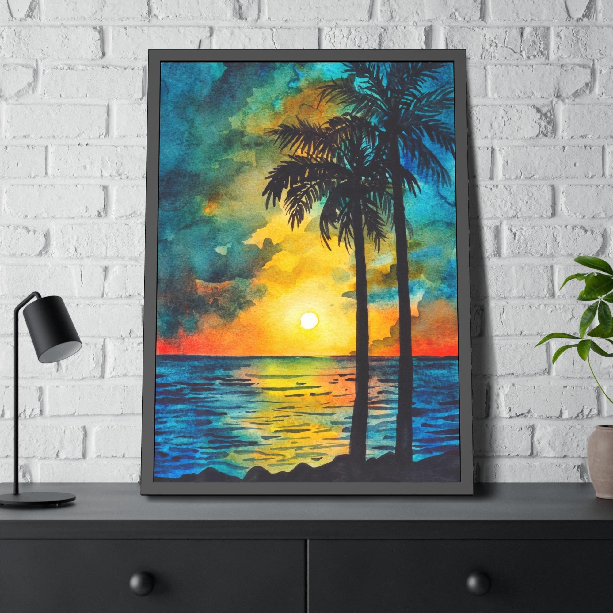 Island Beach Beachfront Beauty: Art Print of a Gorgeous Island Beach on a Natural Canvas