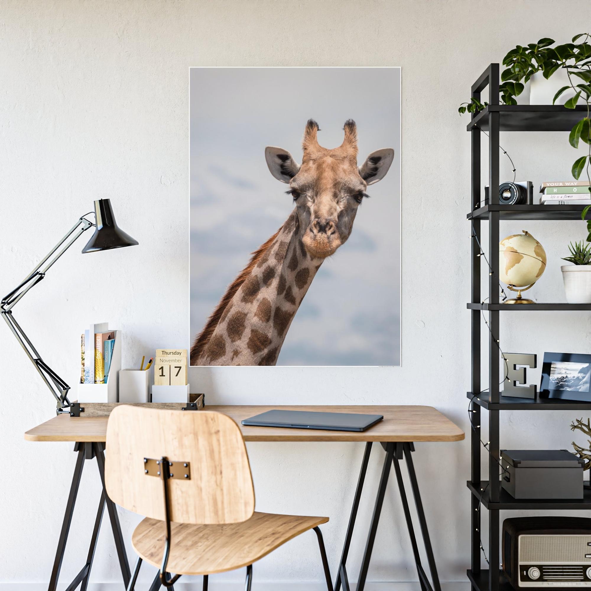 Giraffes Captivating Creature: A Stunning Giraffe on Canvas & Poster