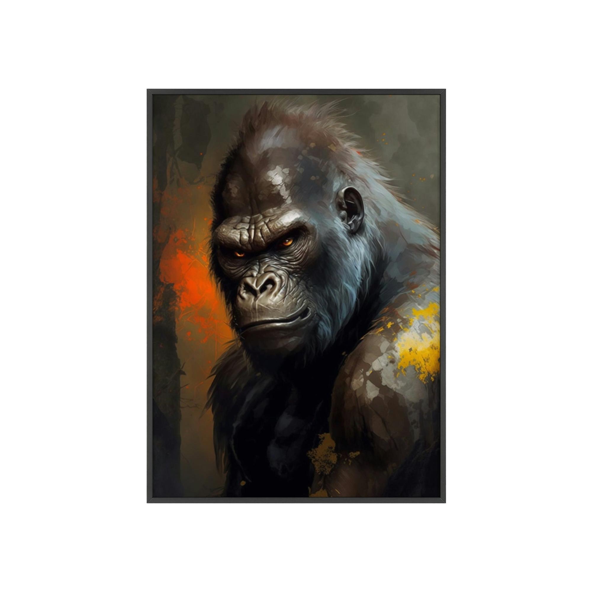 Gorillas Guardian of the Forest: Canvas Artwork of Gorilla in the Wild