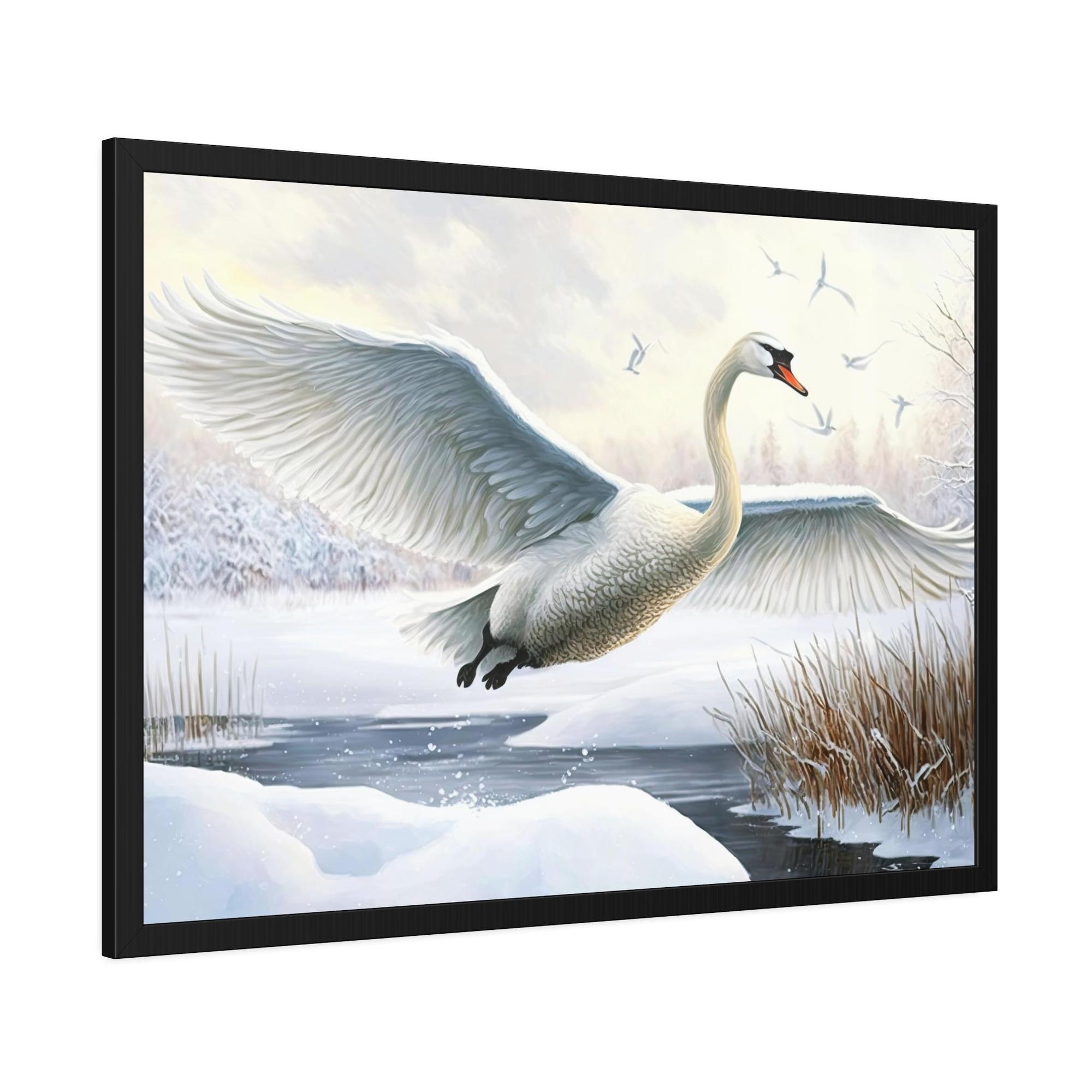 Swans The Art of Nature: Natural Canvas Print of Swans in Their Natural Habitat
