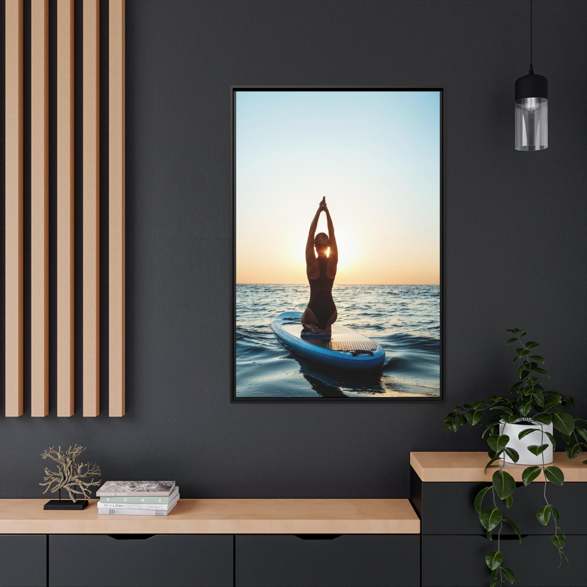 undefined Find Your Peace: Wall Art of a Relaxing Sunset on Natural Canvas