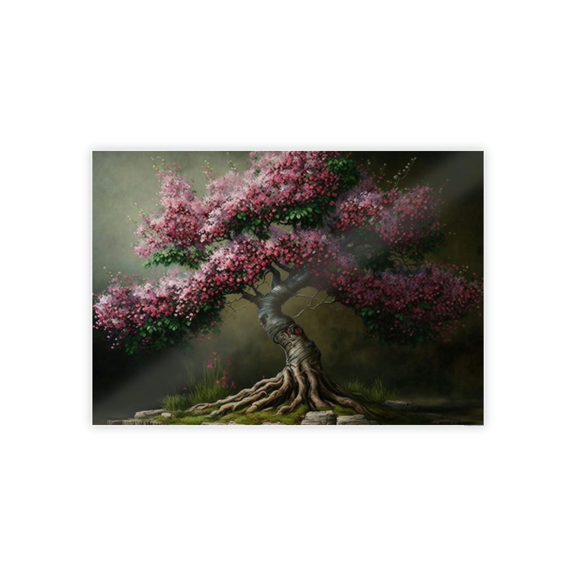 Cherry Trees Blossoming Beauty: A Cherry Tree on Framed Canvas & Poster