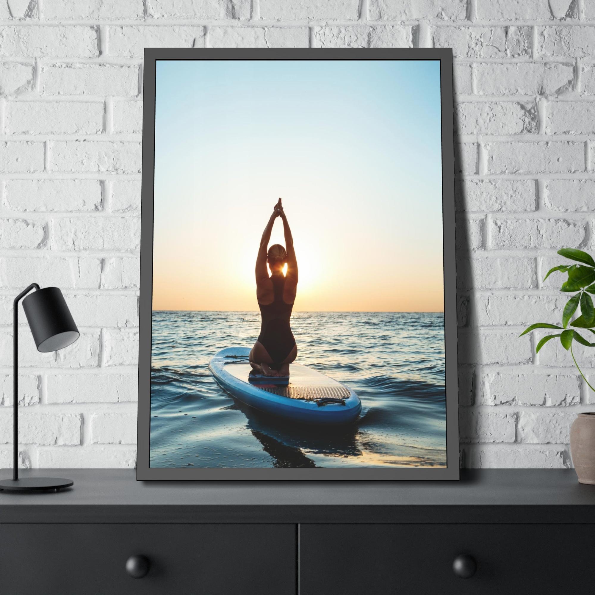 Relax Find Your Peace: Wall Art of a Relaxing Sunset on Natural Canvas