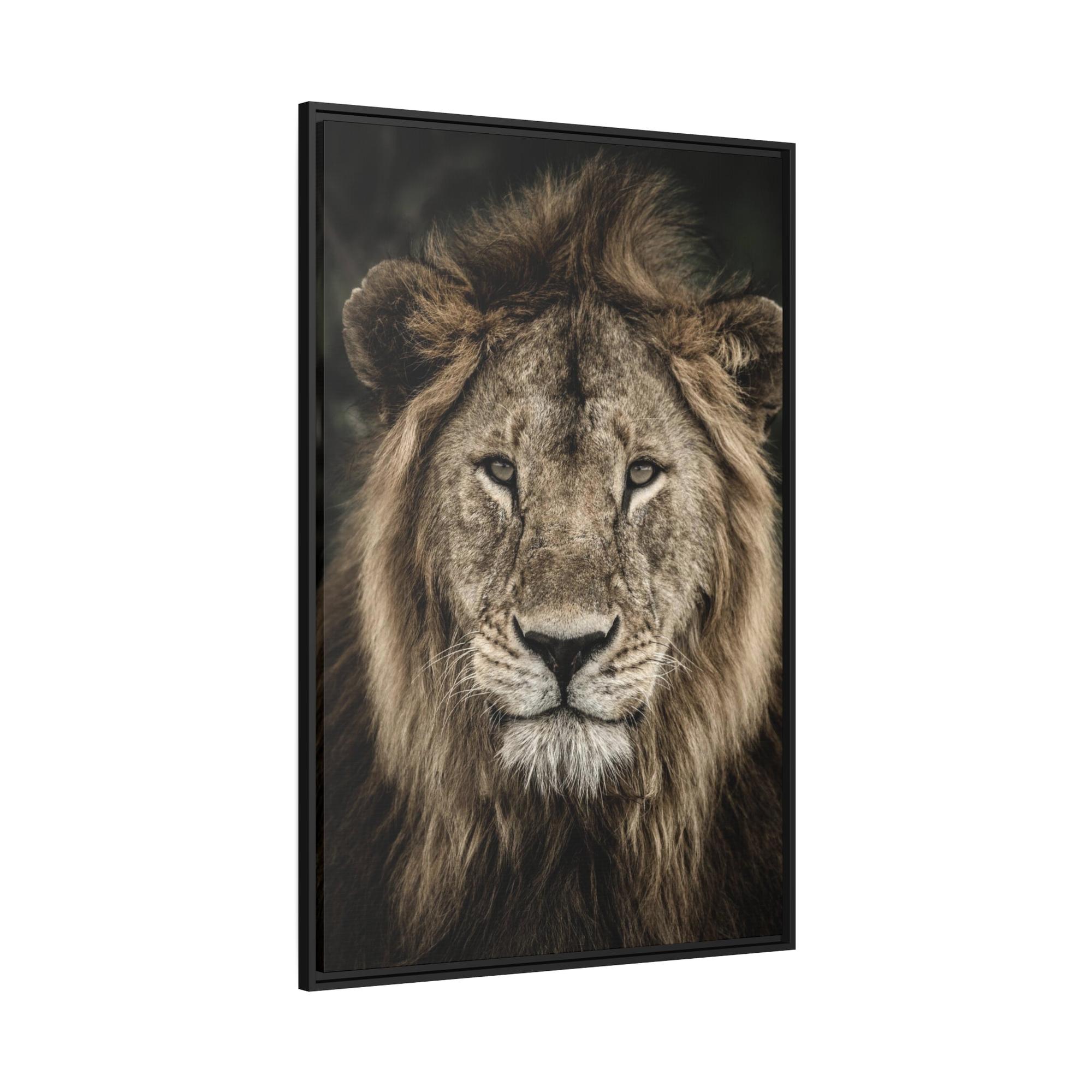 Lions Lion's Strength: Canvas Print of the Fierce Predator in Action