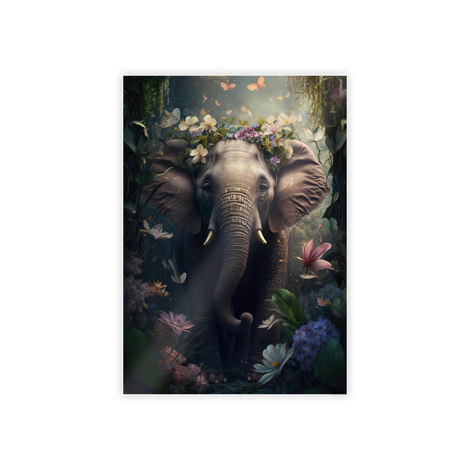 Elephants Elephant Dreams: Natural Canvas Print for Bedroom Decor