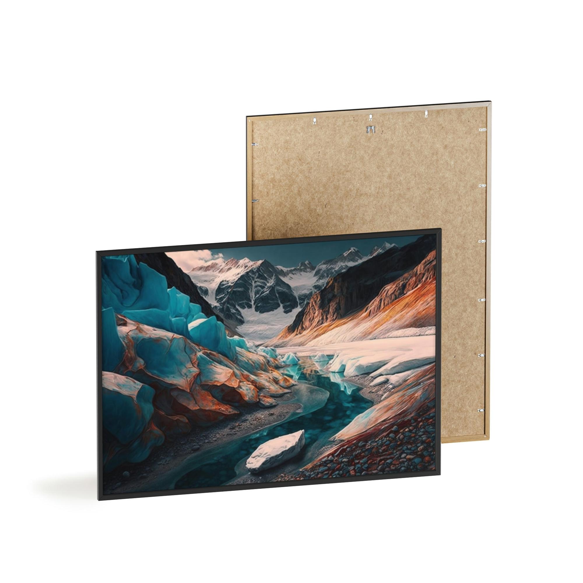 Glacier Nature's Frozen Symphony: Canvas Print of a Magnificent Glacier Landscape Art