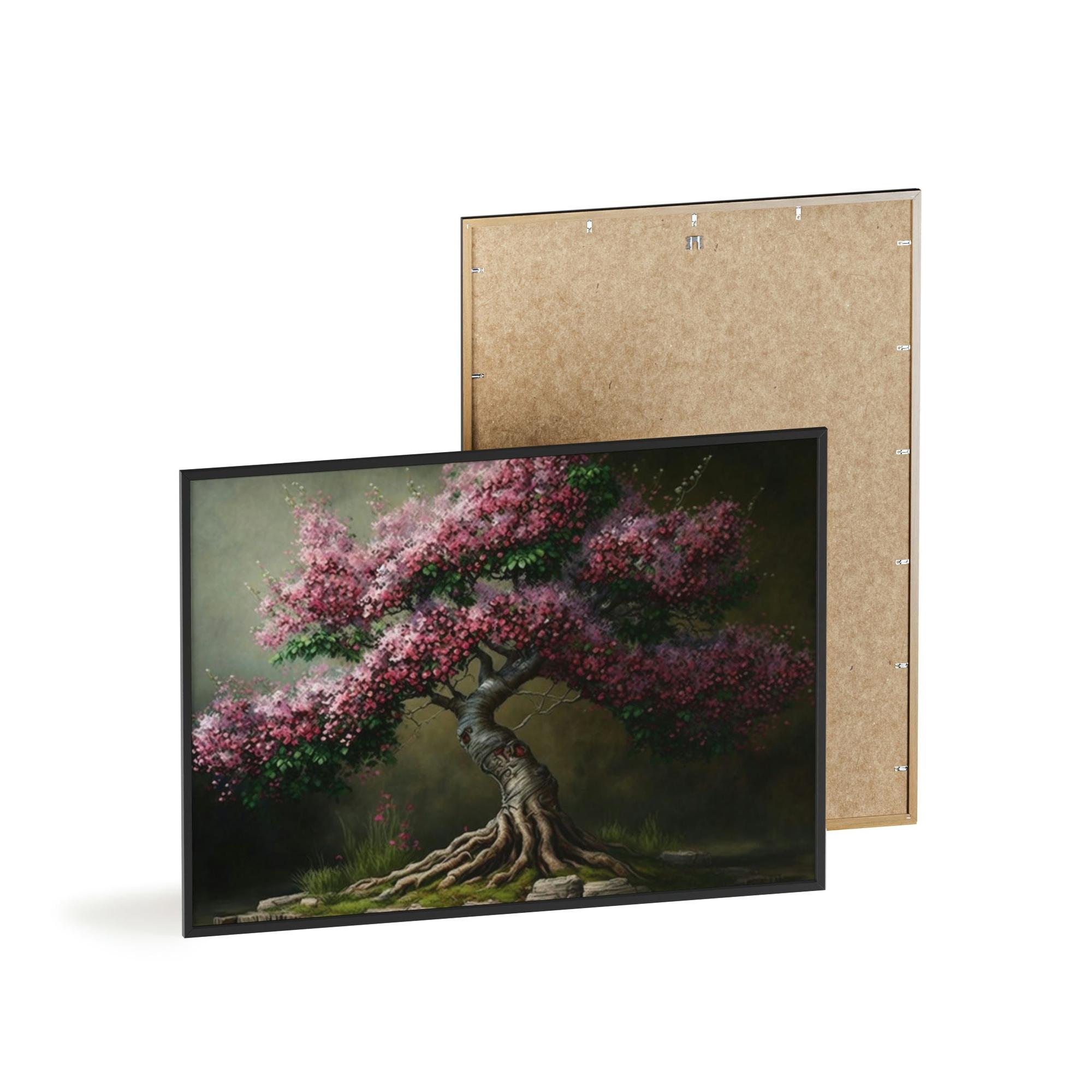 Cherry Trees Blossoming Beauty: A Cherry Tree on Framed Canvas & Poster