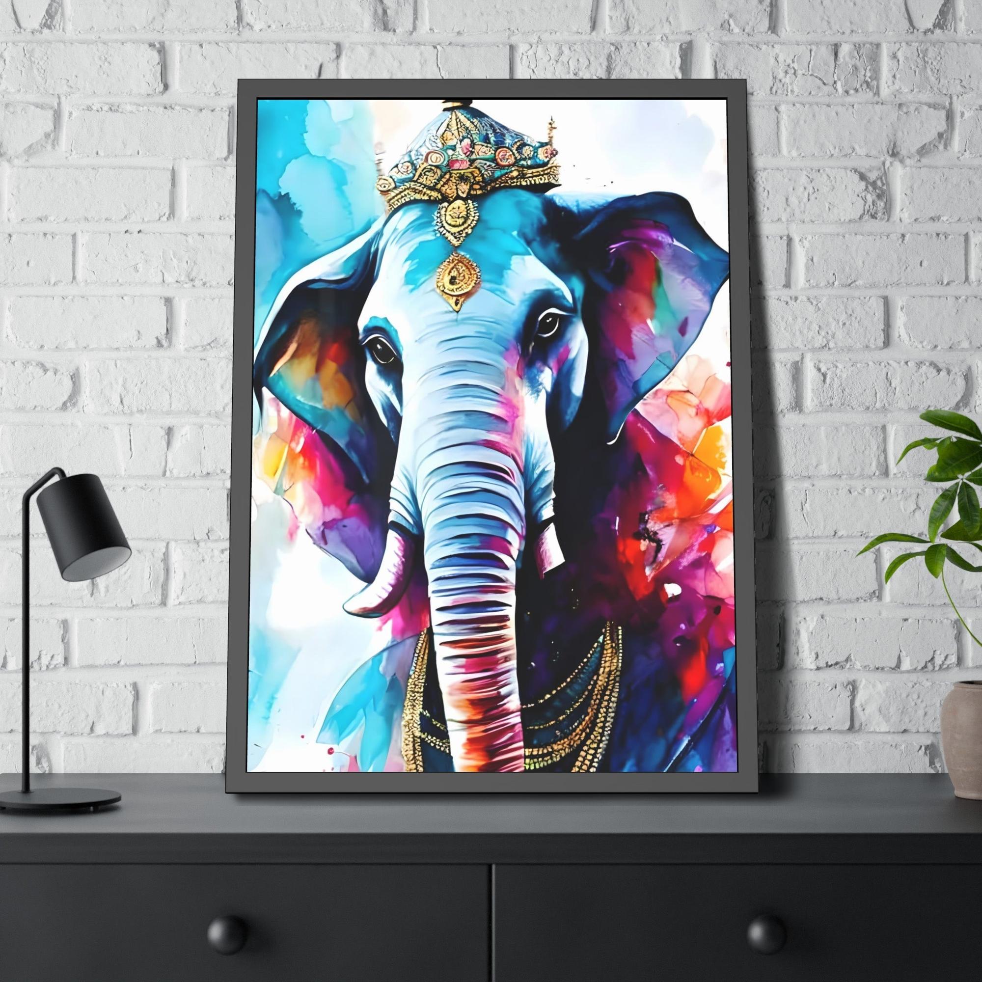 Elephants Safari Adventure: Artistic Print on Canvas of Elephant