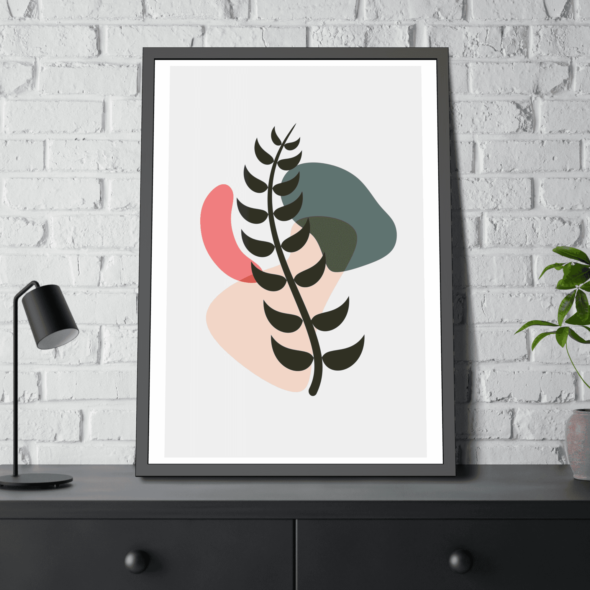 Abstract Minimalist Natural Canvas Art: Abstract Minimalist Design with Earthy Tones