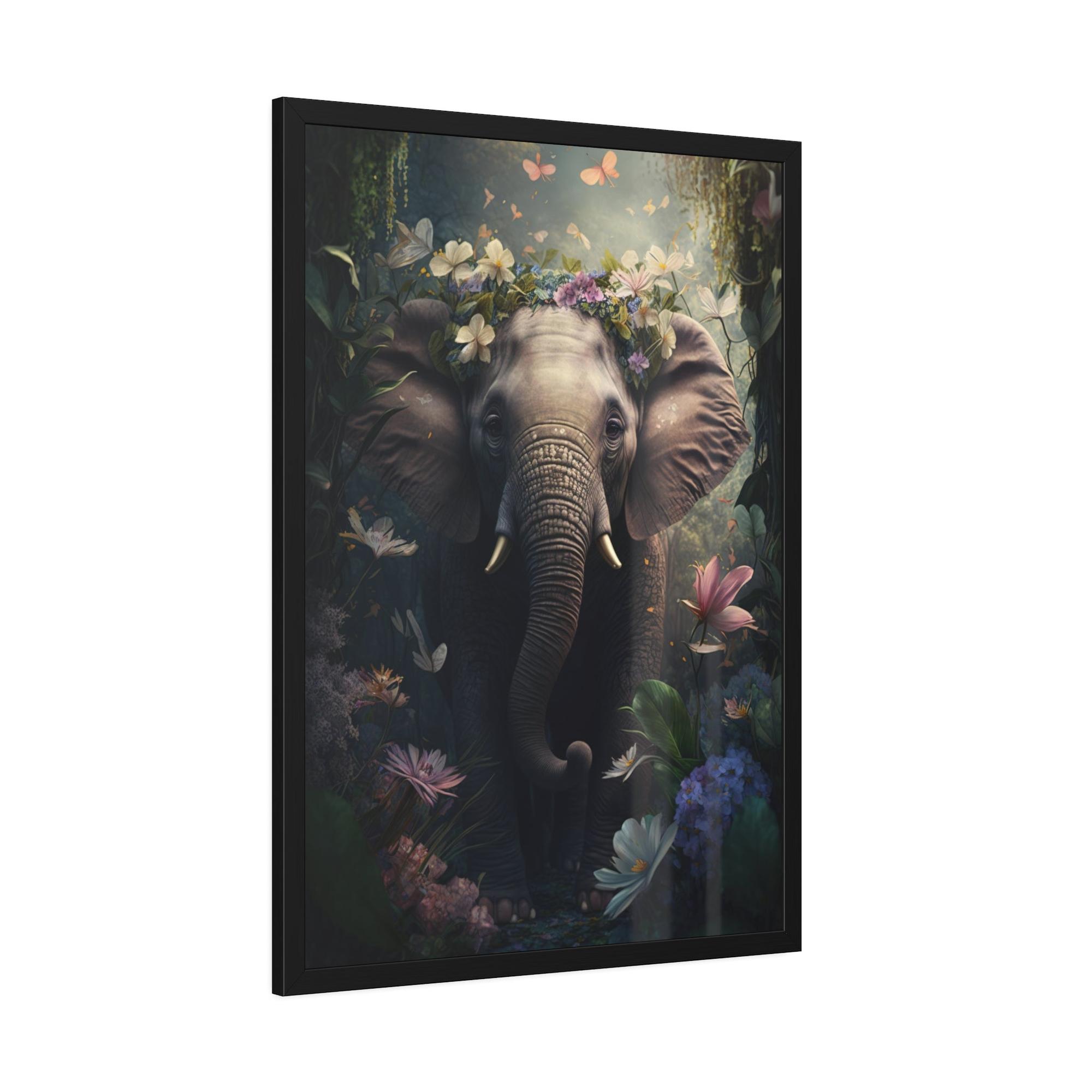 Elephants Elephant Dreams: Natural Canvas Print for Bedroom Decor
