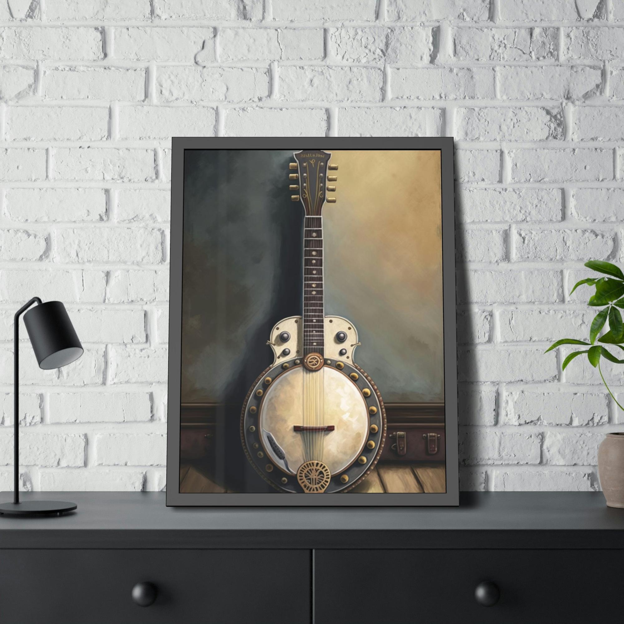 Banjo Old-Time Charm: Vintage Banjo Poster & Canvas for Your Wall