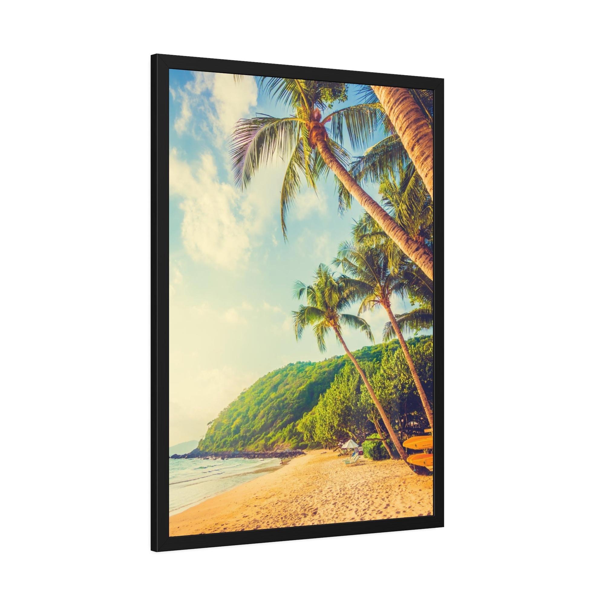 Island Beach Island Adventure: Art Print of a Thrilling Beach on a Natural Canvas