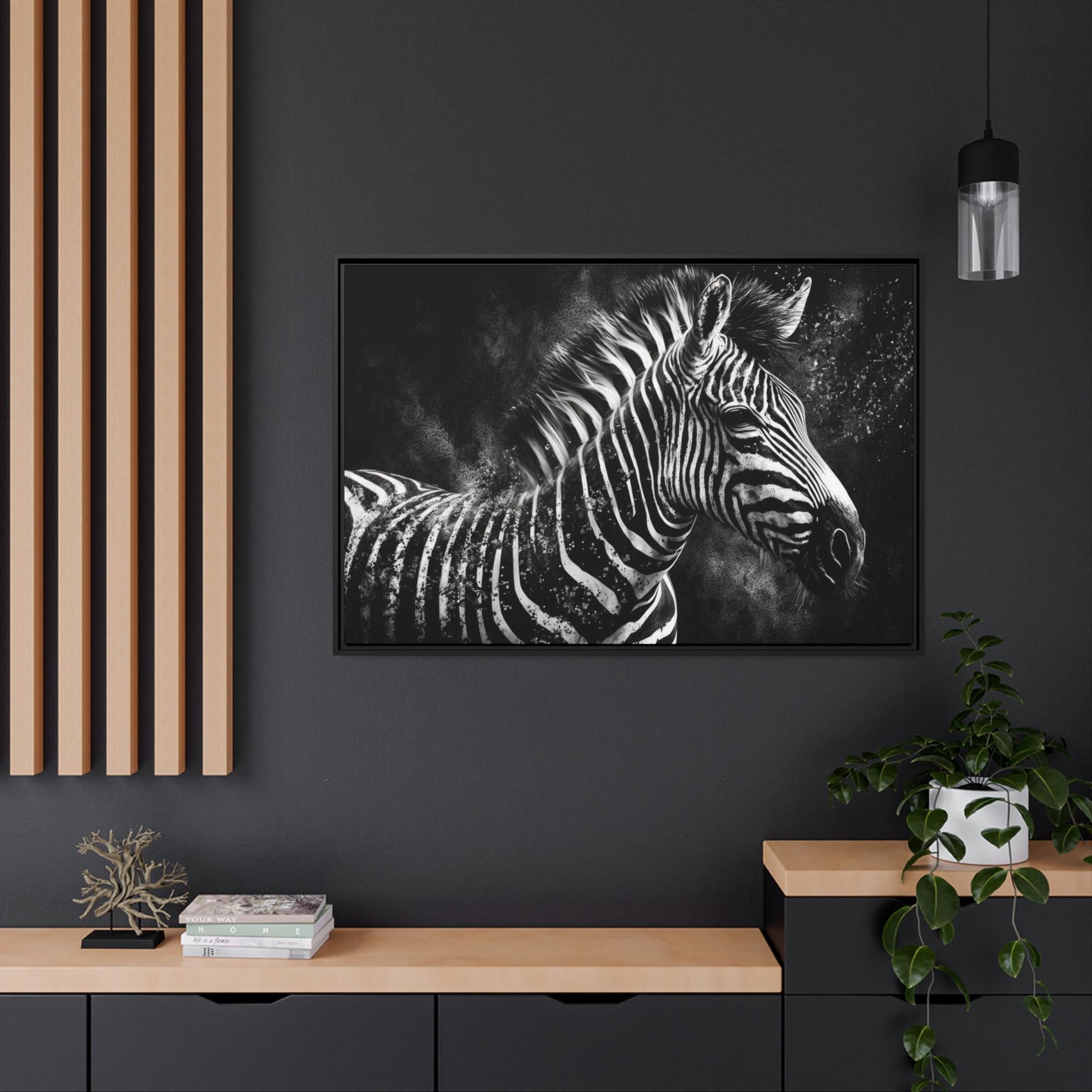 undefined Black and White Elegance: Zebra Canvas & Poster Print Wall Art