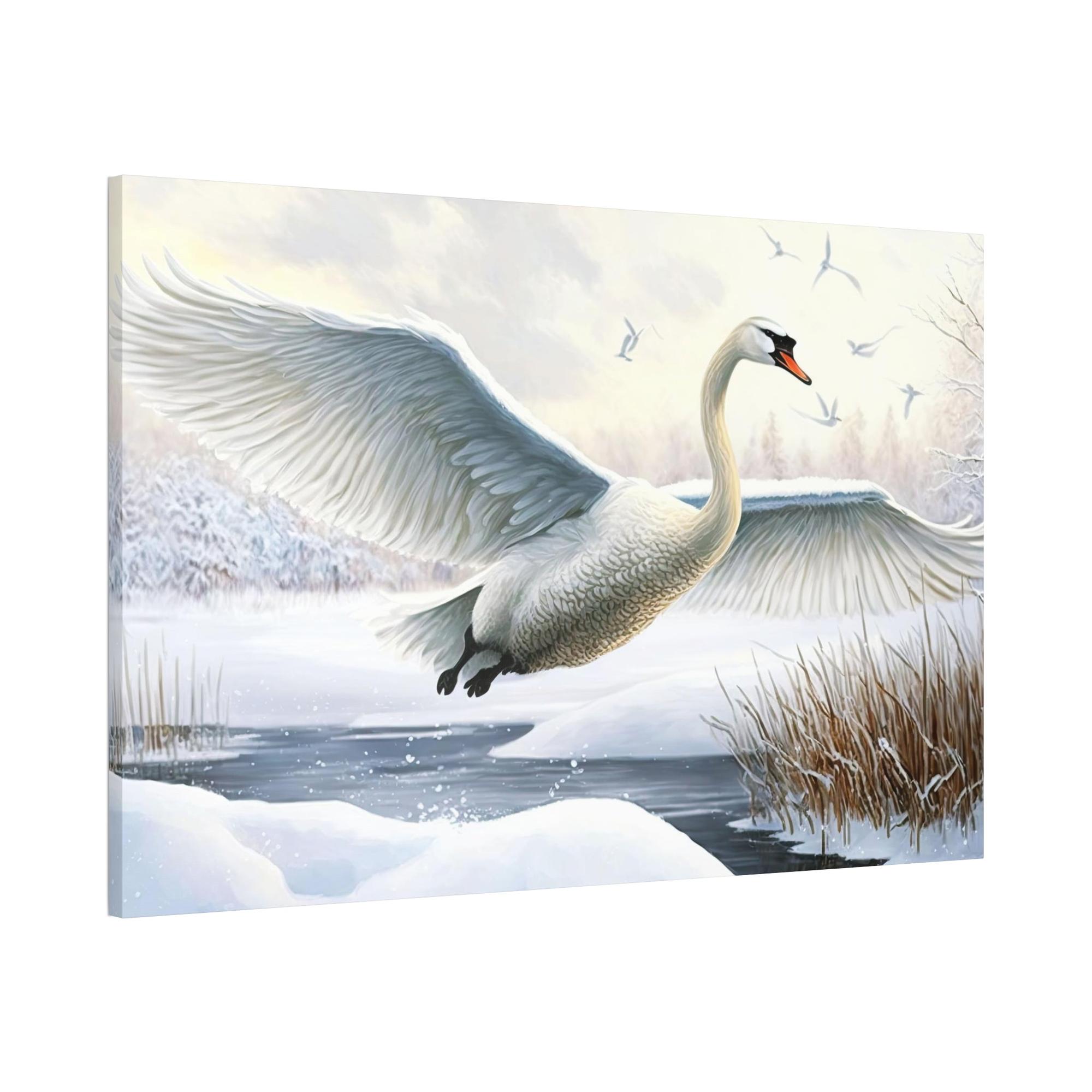 Swans The Art of Nature: Natural Canvas Print of Swans in Their Natural Habitat