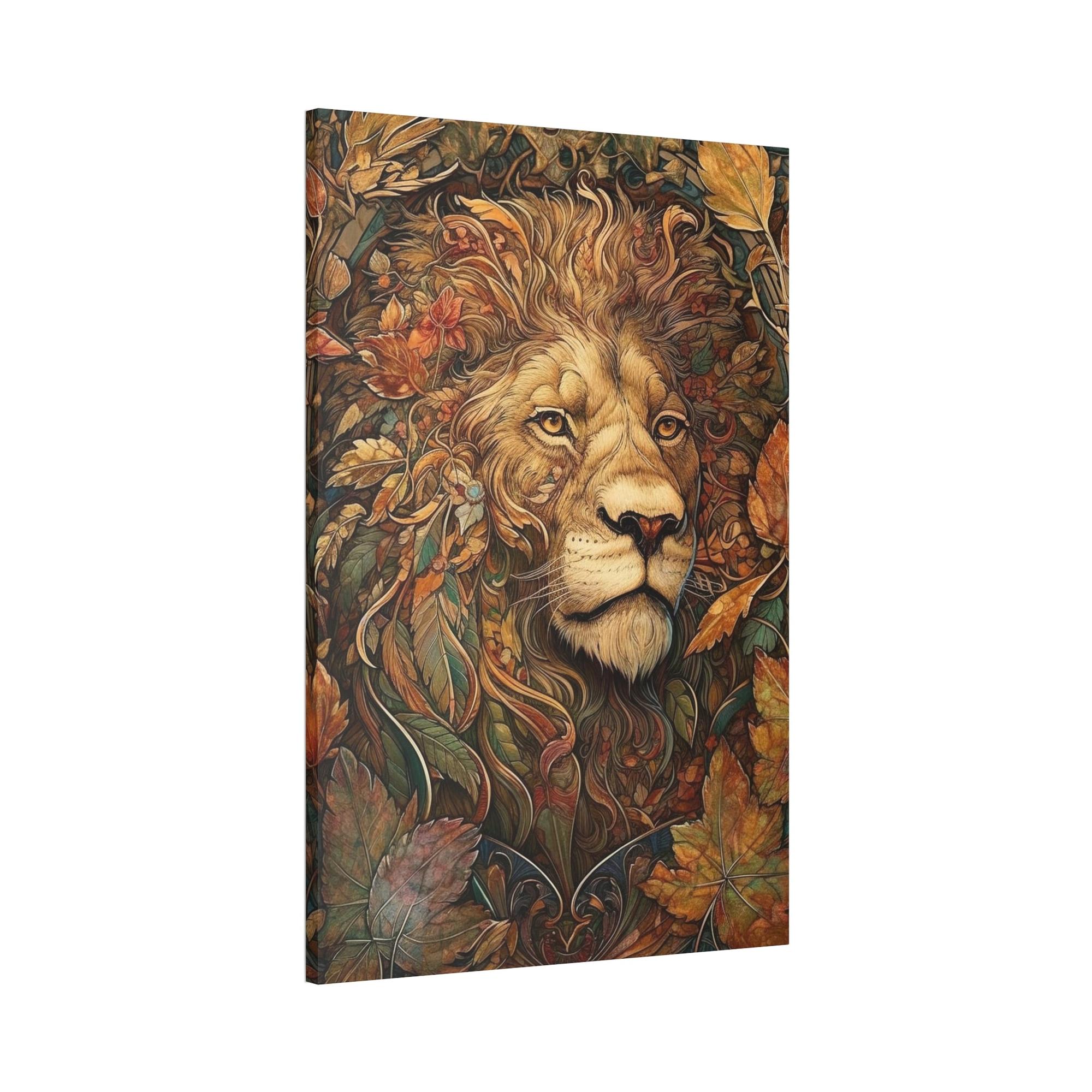 Lions Roaring Beauty: Natural Canvas Print of the Magnificent Lion