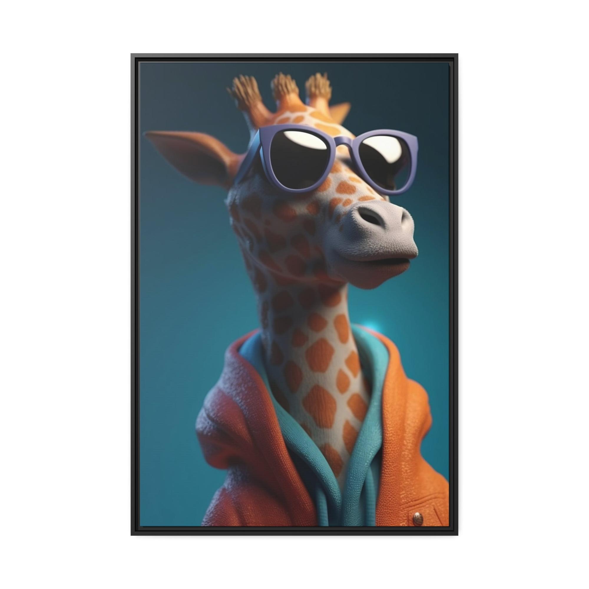 undefined The Art of Observation: A Stunning Artistic Rendering of a Giraffe in Profile on Canvas & Poster