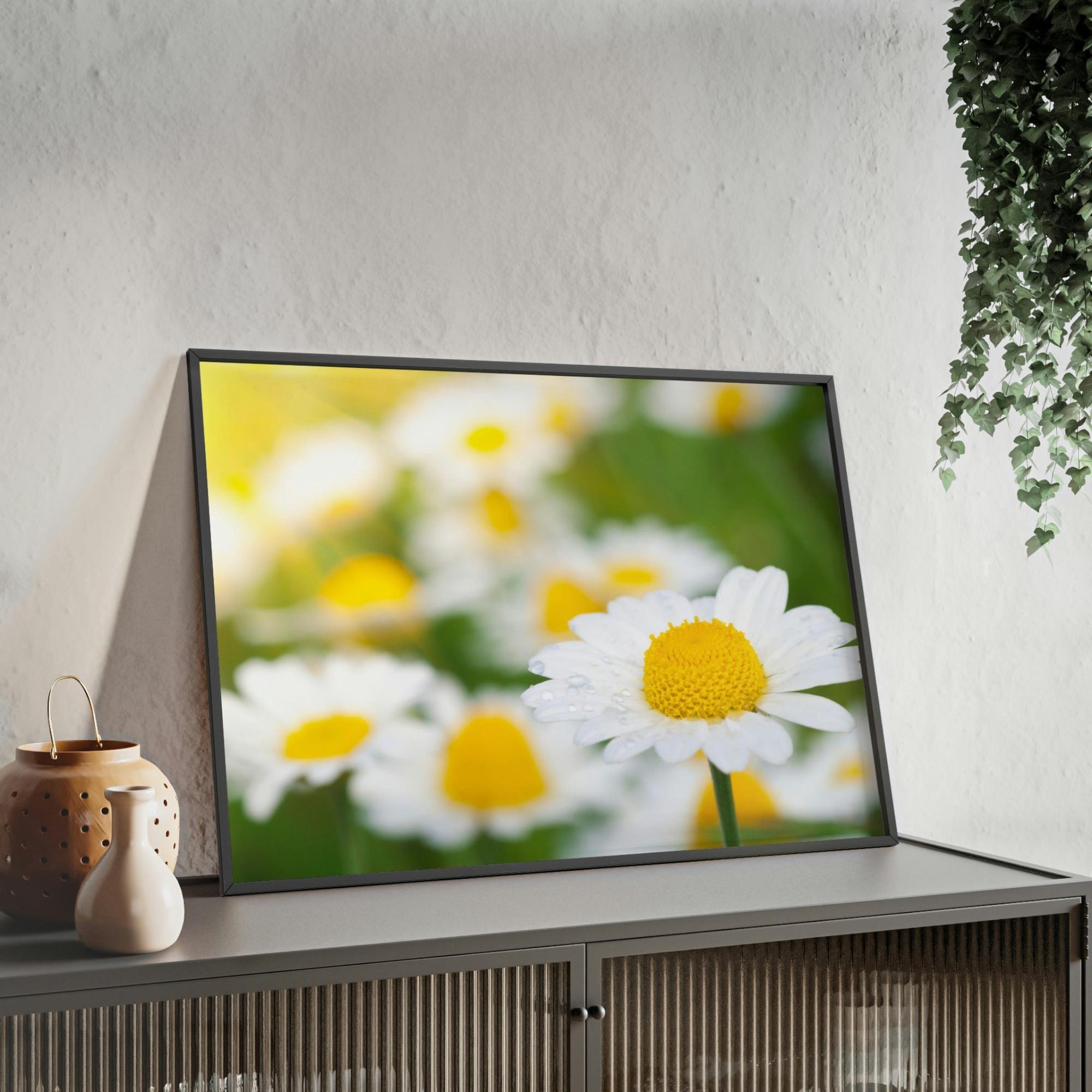 Daisies Dazzling Daisies: Captivating Artwork on Natural Canvas & Posters