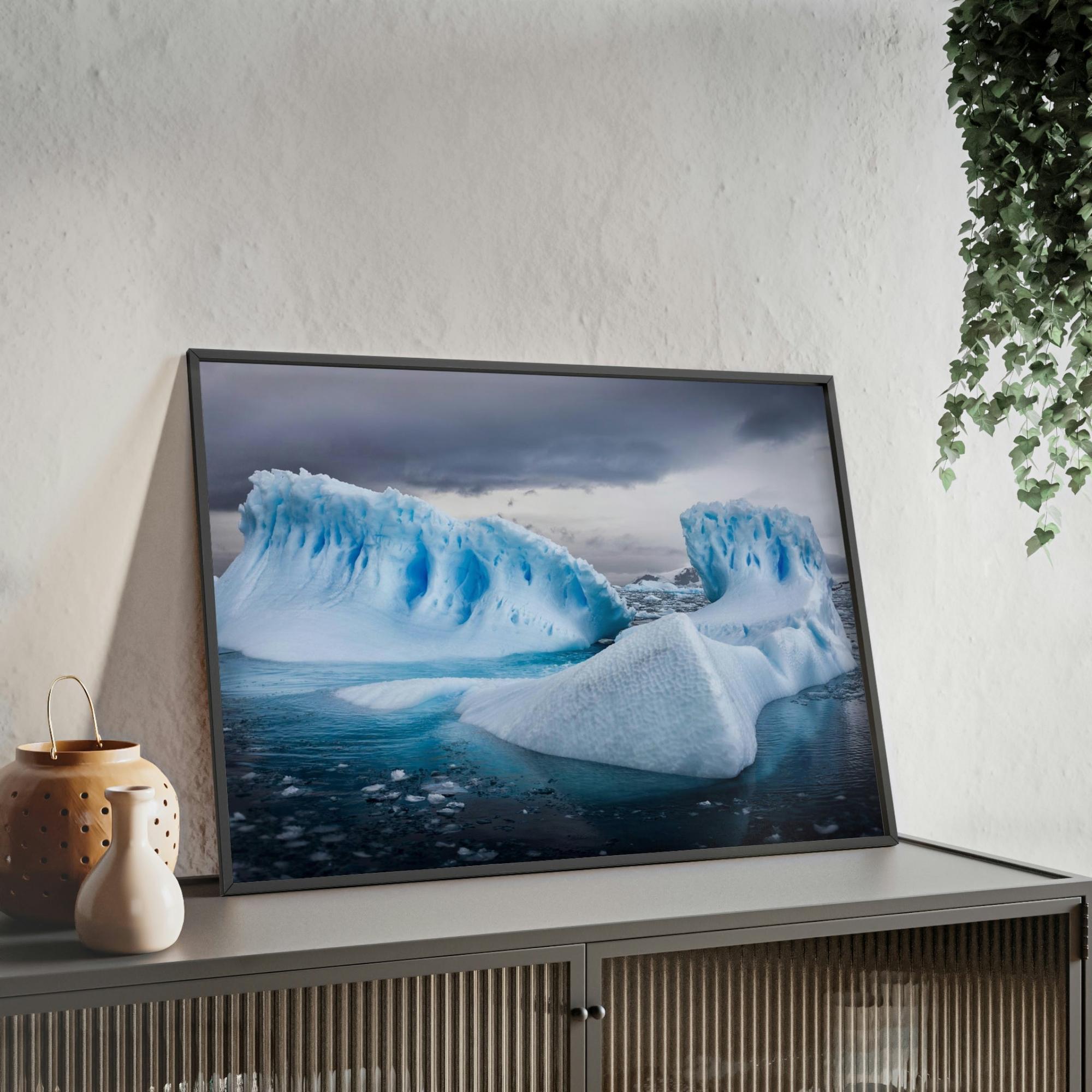 Glacier Glacial Grandeur: Natural Canvas Wall Art and Poster
