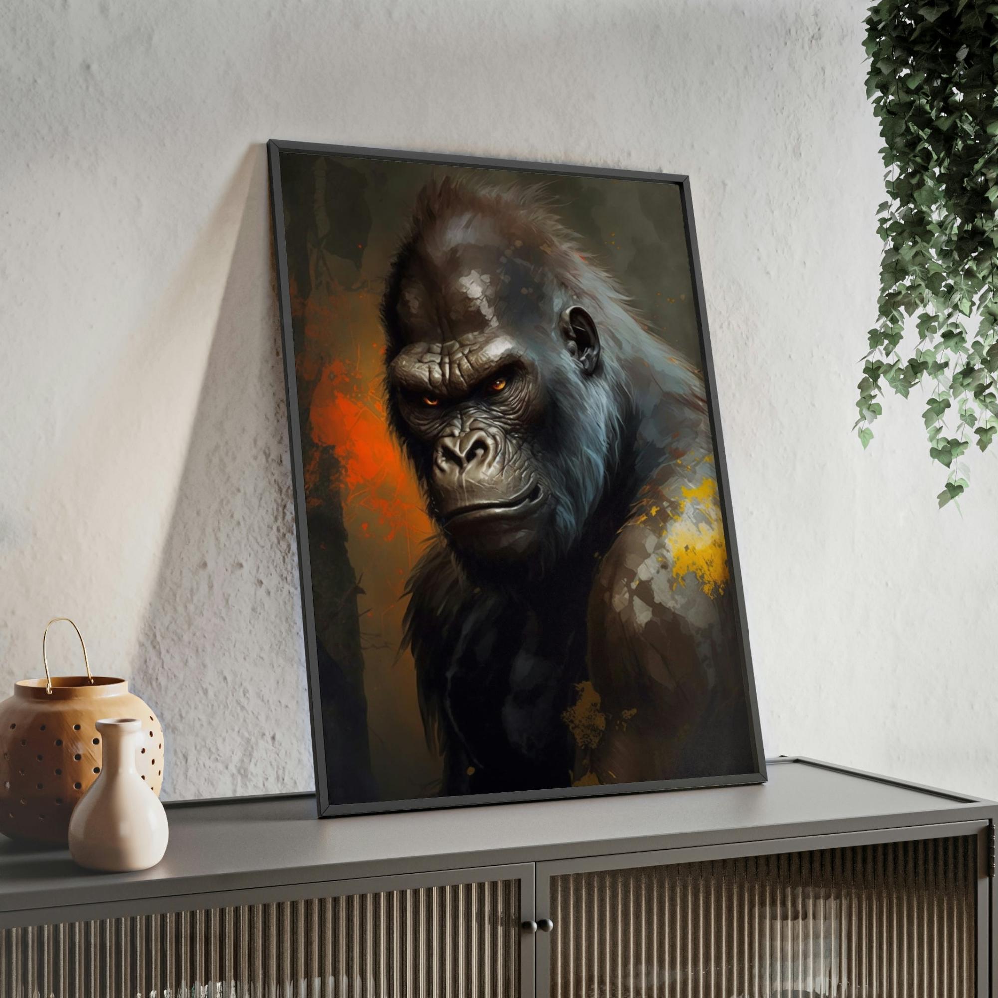 Gorillas Guardian of the Forest: Canvas Artwork of Gorilla in the Wild