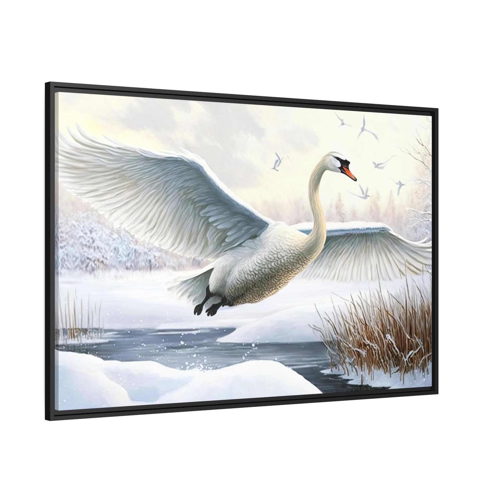 Swans The Art of Nature: Natural Canvas Print of Swans in Their Natural Habitat