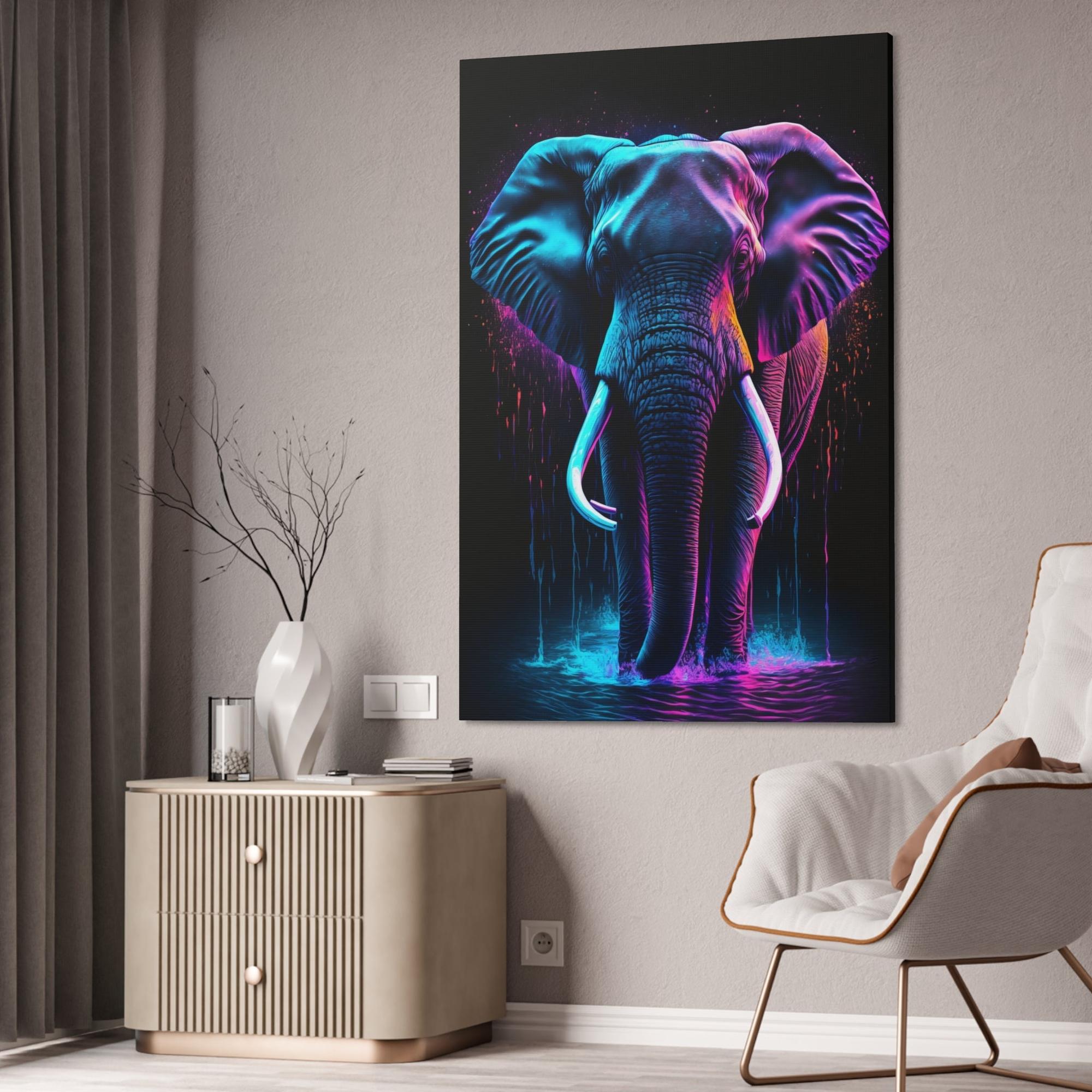 Elephants Elephant Elegance: Natural Canvas Wall Art for the Home
