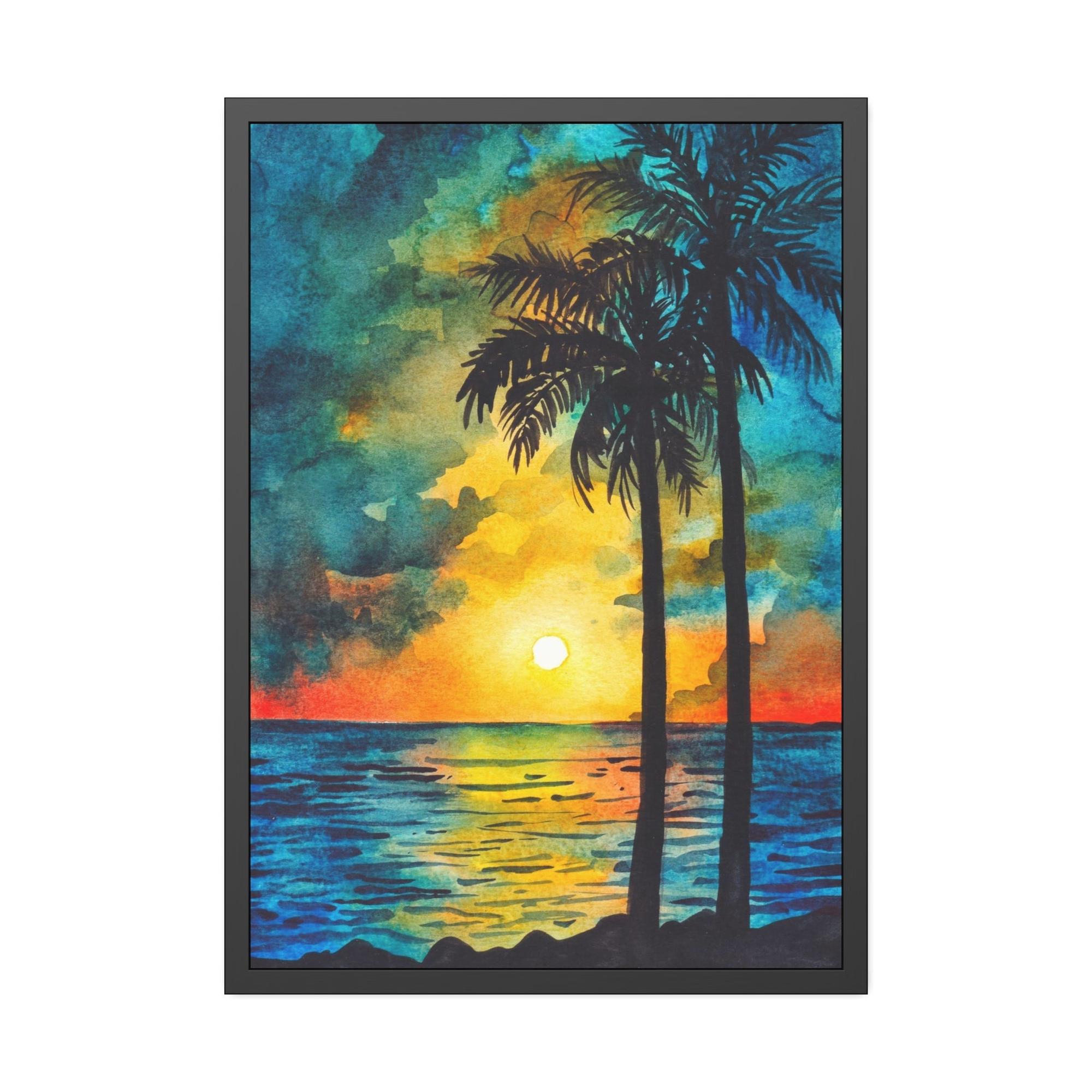 Island Beach Beachfront Beauty: Art Print of a Gorgeous Island Beach on a Natural Canvas