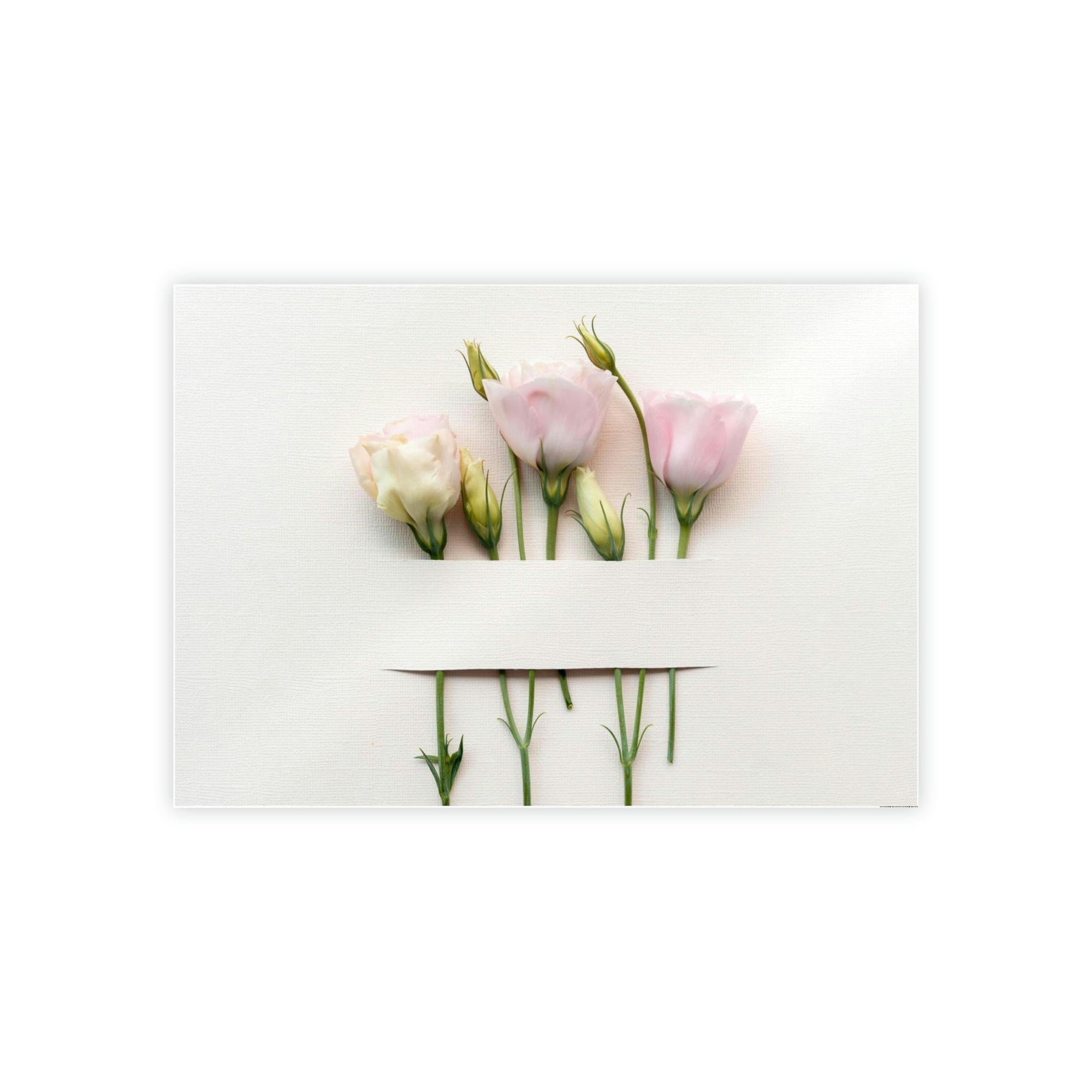 Flowers Floral Elegance: Poster Print on Canvas for Refined Wall Decor