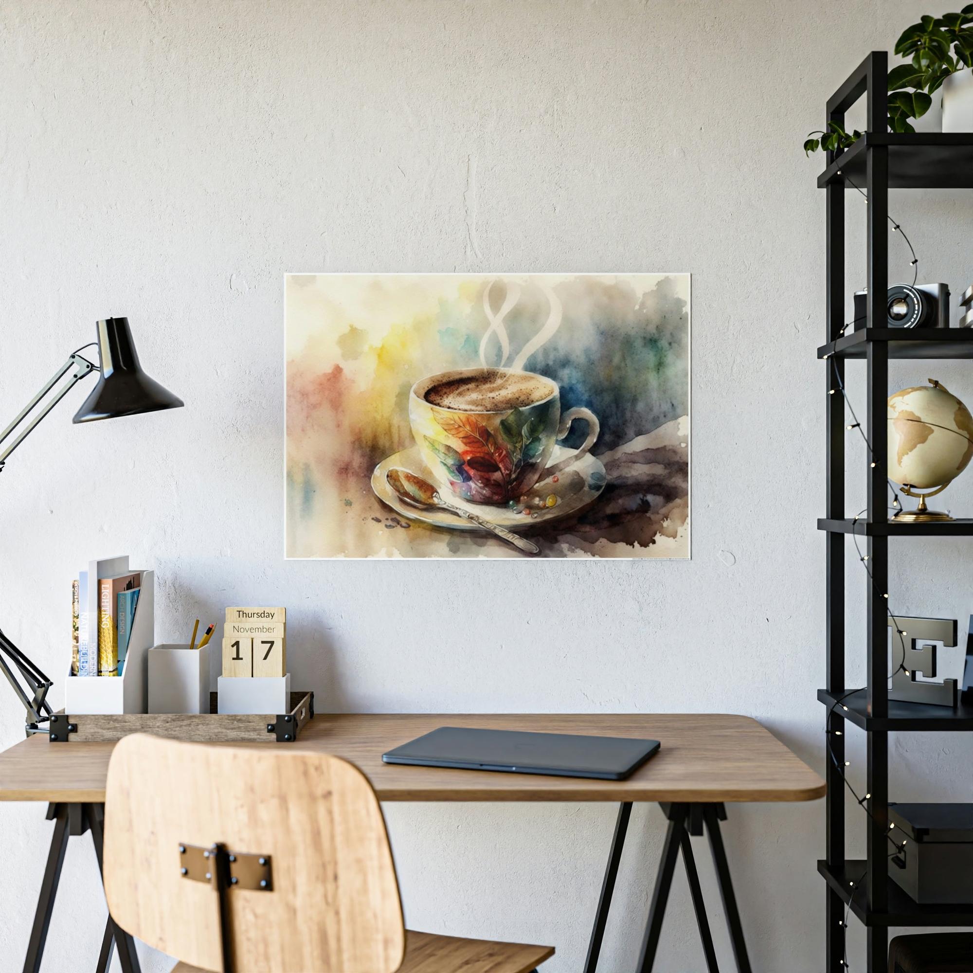 Coffe Coffee Bliss: Artistic Depictions of Your Beloved Beverage on Canvas & Posters