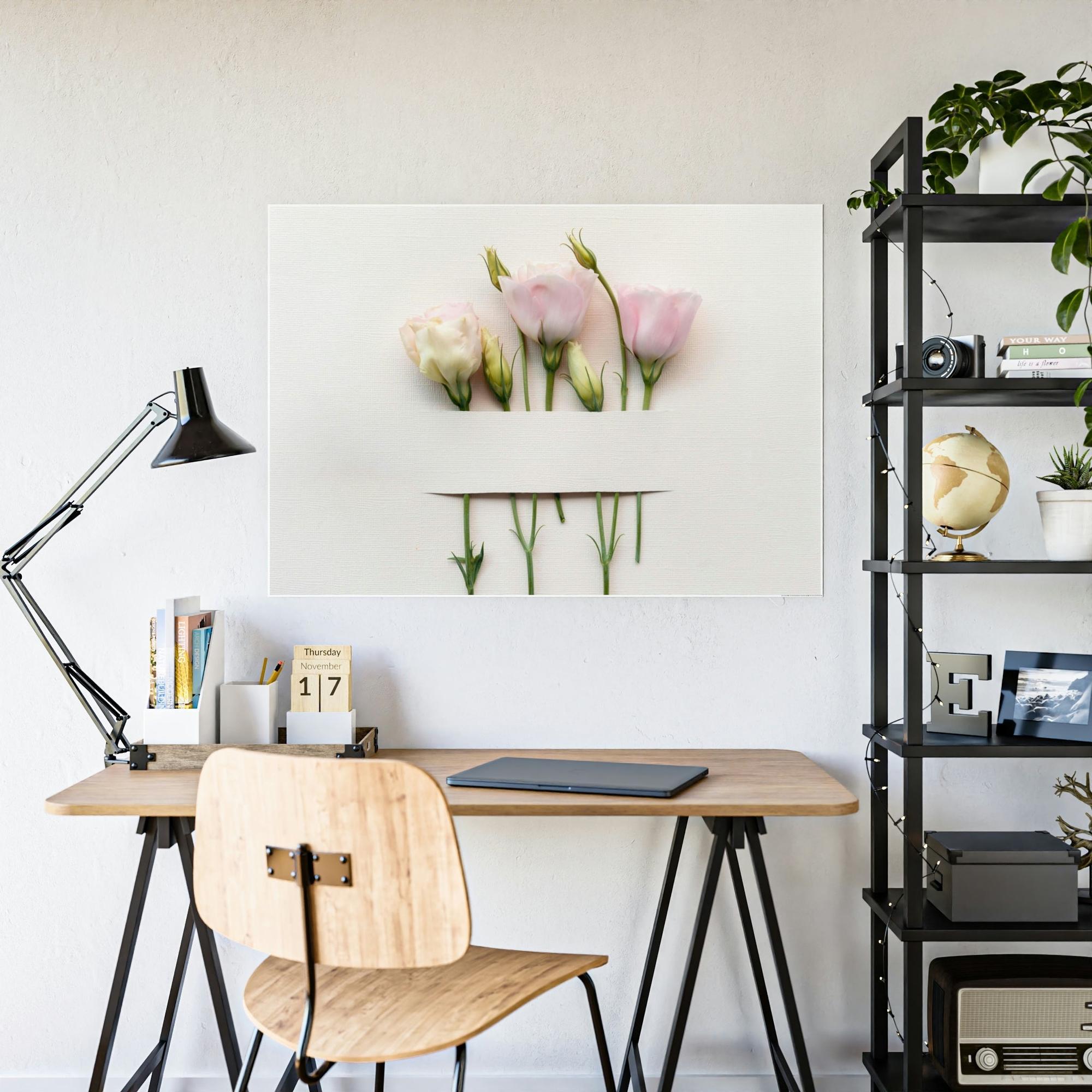 Flowers Floral Elegance: Poster Print on Canvas for Refined Wall Decor