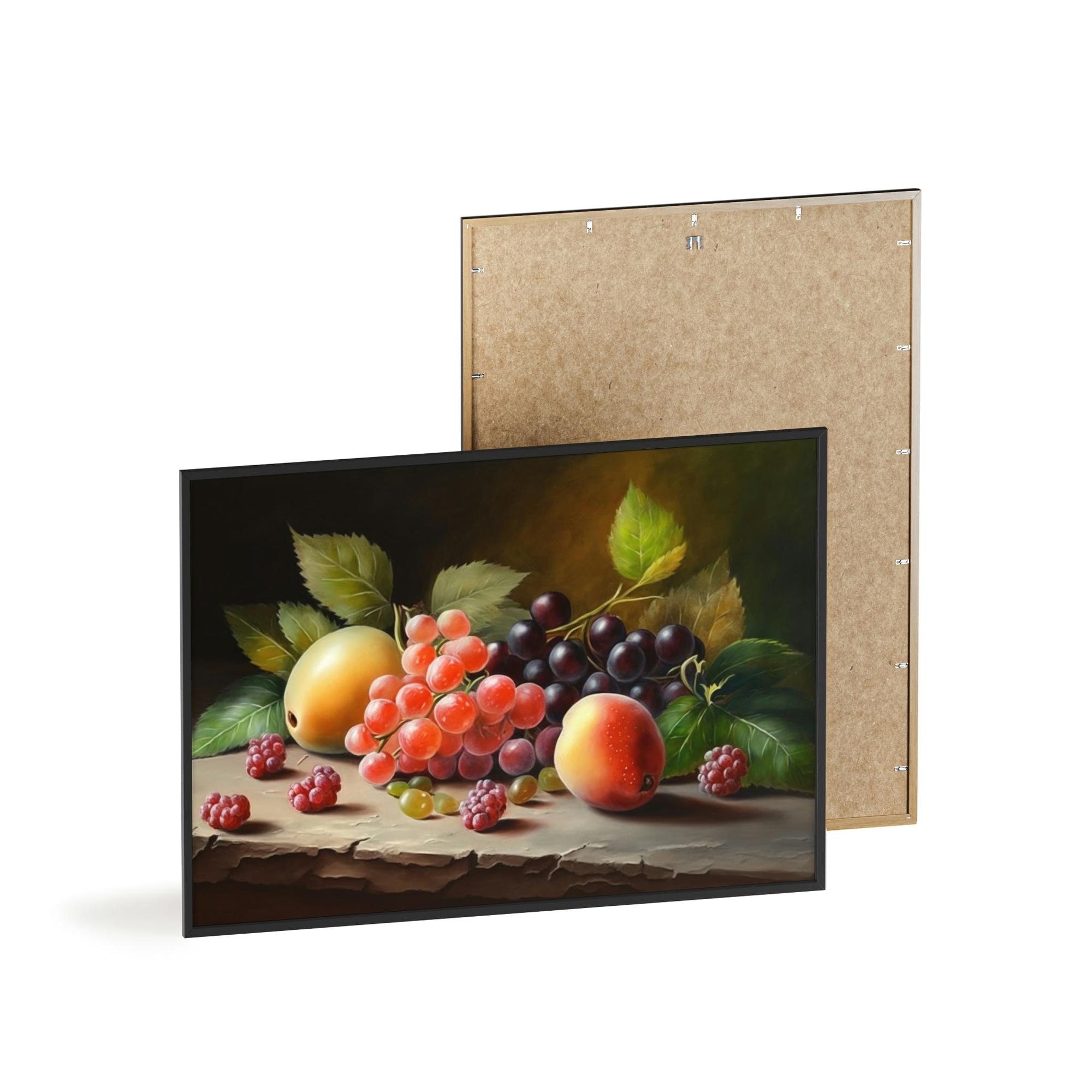 Fruits Fruity Delight: A Natural Canvas Wall Art Poster with Vibrant Fruits