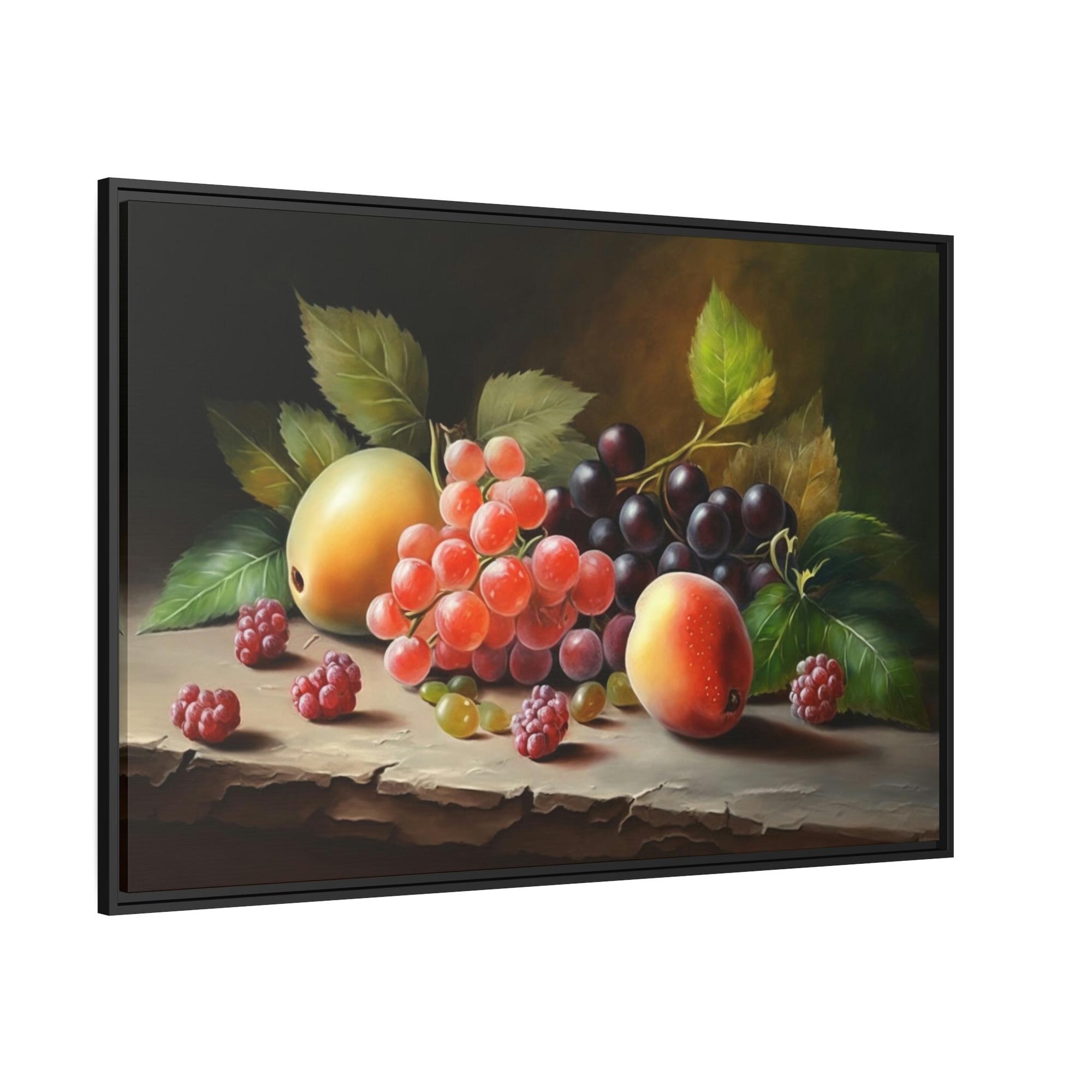 Fruits Fruity Delight: A Natural Canvas Wall Art Poster with Vibrant Fruits