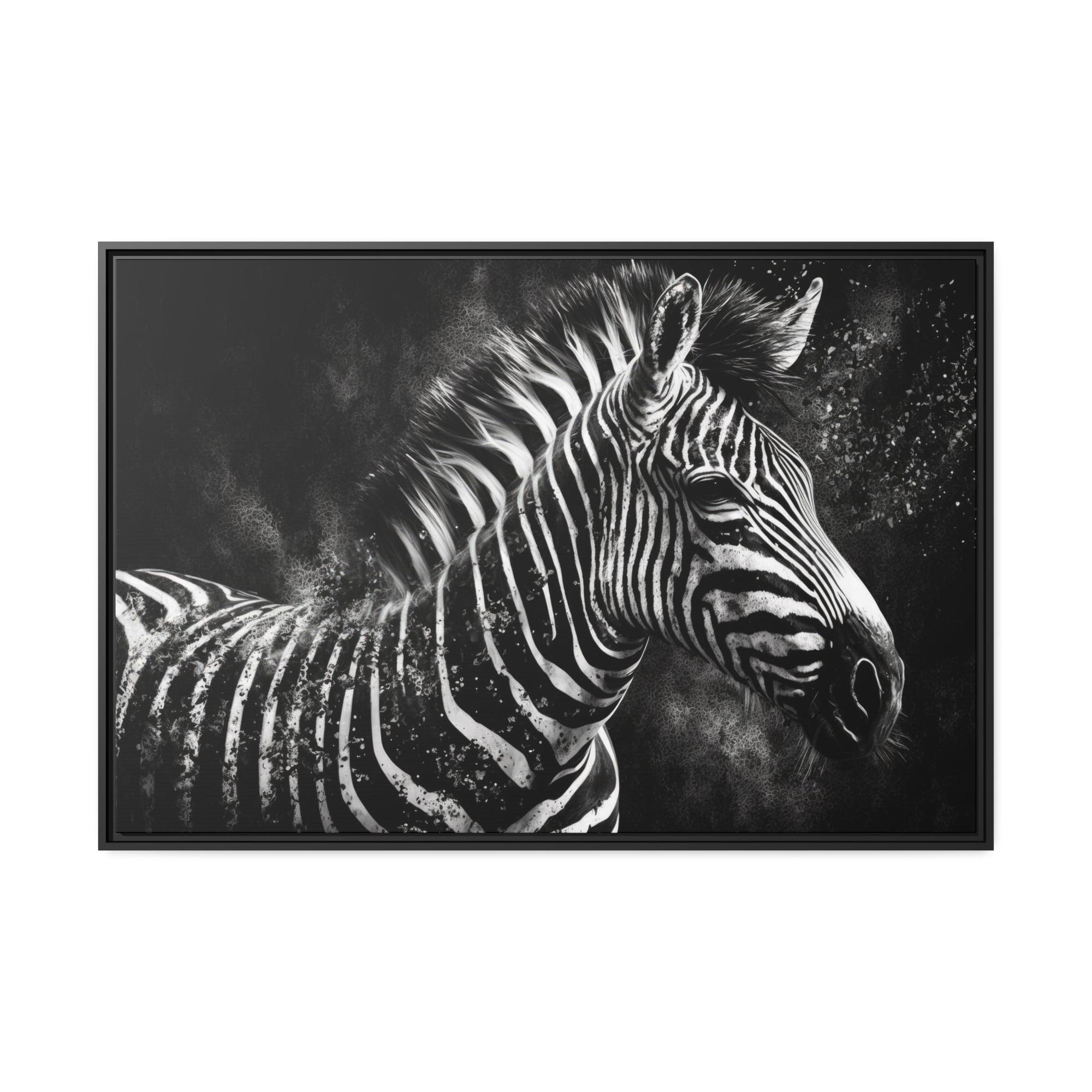 Zebras Black and White Elegance: Zebra Canvas & Poster Print Wall Art
