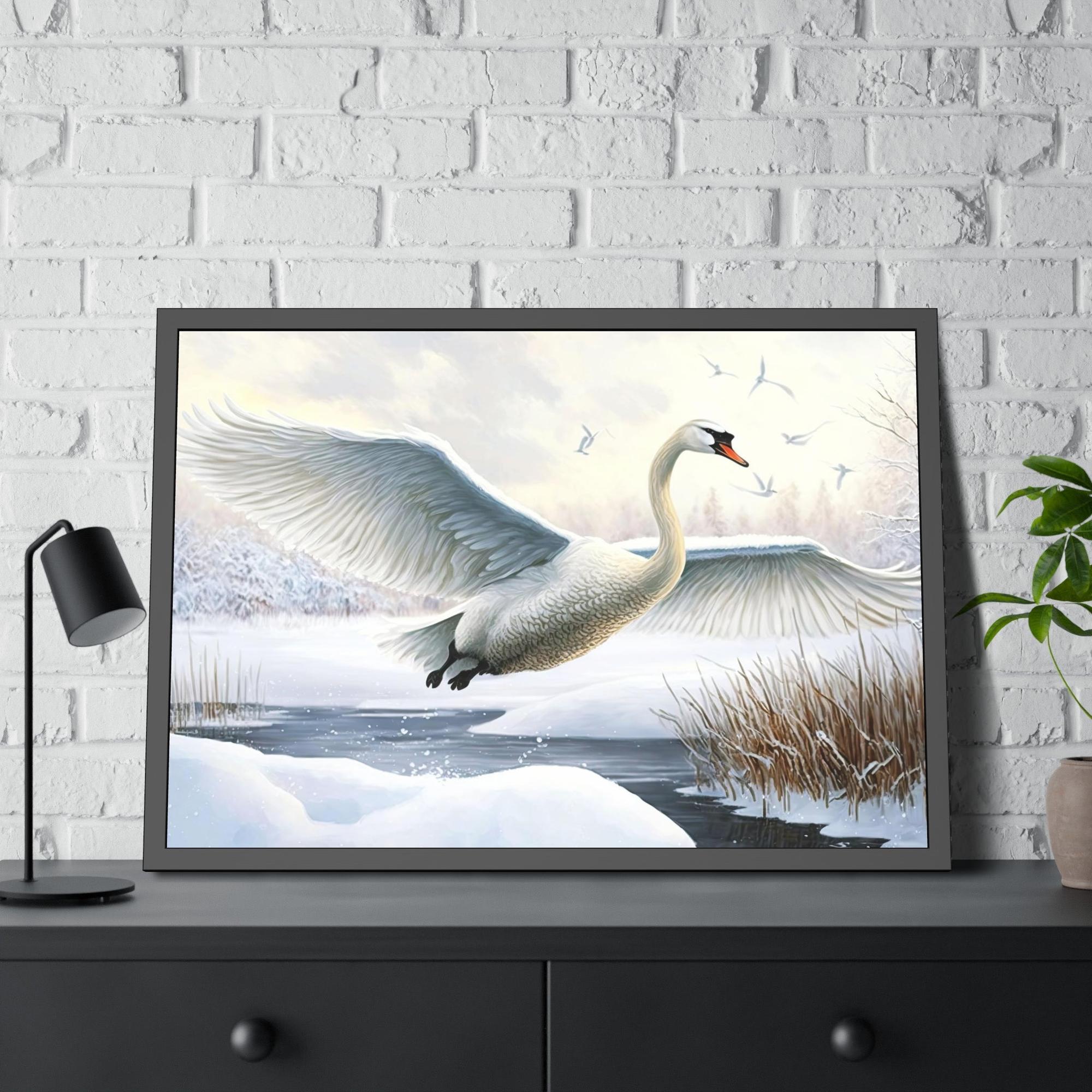 Swans The Art of Nature: Natural Canvas Print of Swans in Their Natural Habitat