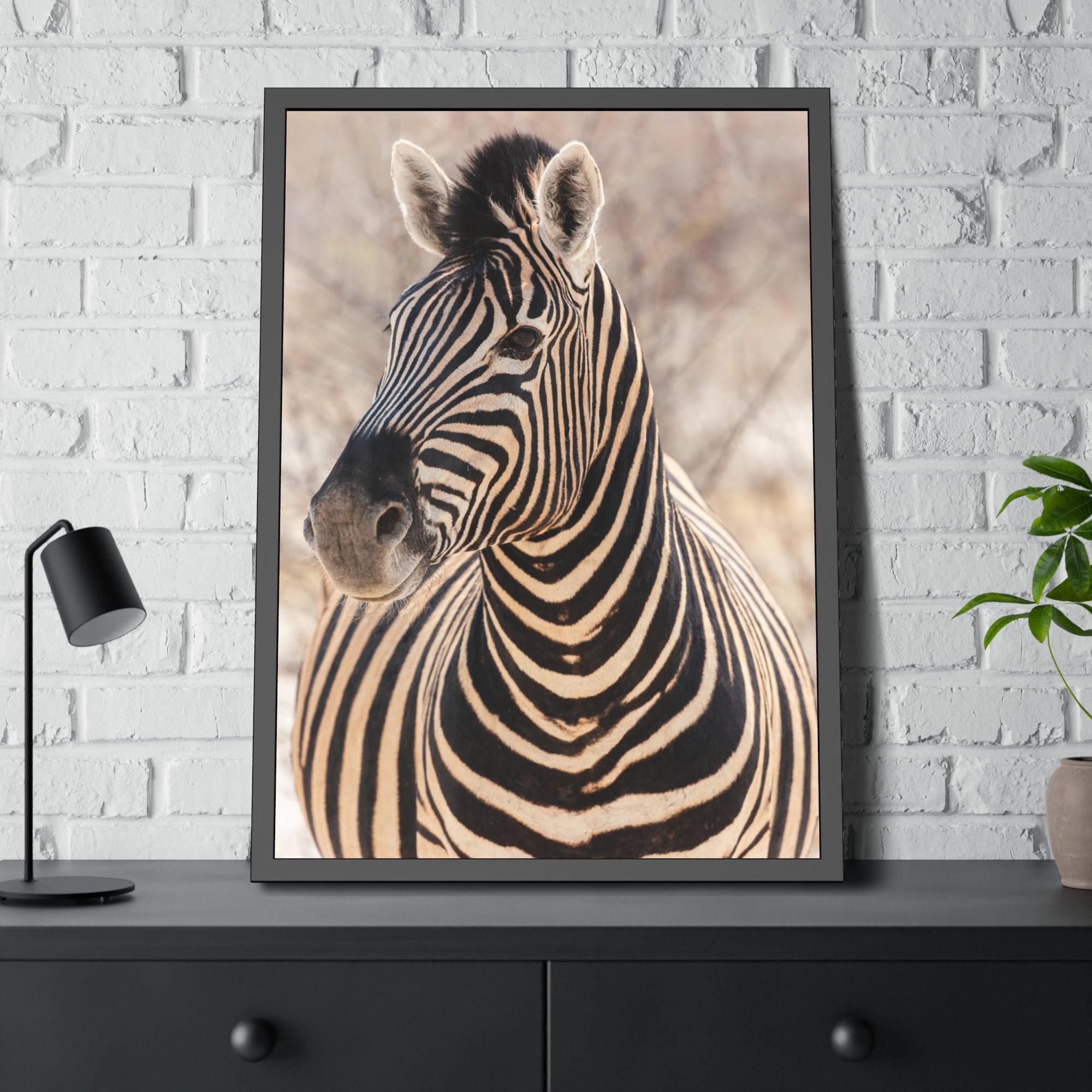 Zebras Zebras in the Wild: Stunning Print on Framed Canvas