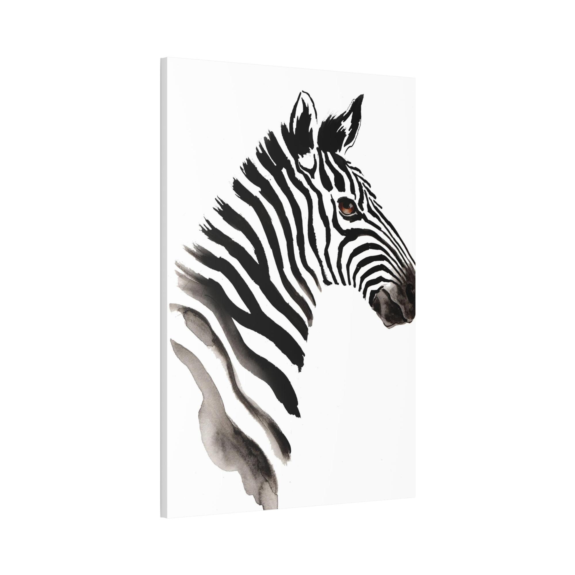 Zebras African Beauty: Framed Canvas Print of a Stunning Zebra